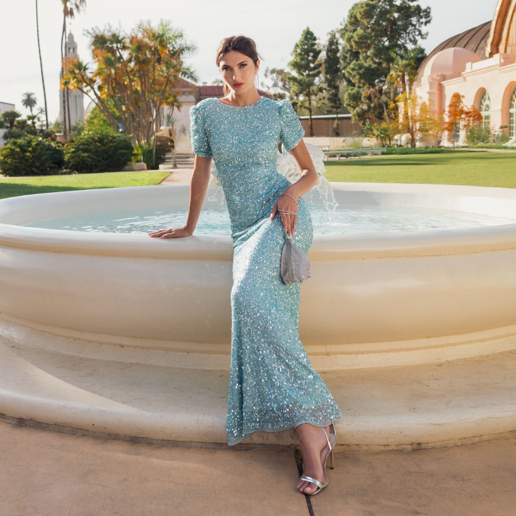 Cocktailjurk Bruidsgast Jurk Blauwe Jurken Mac Duggal