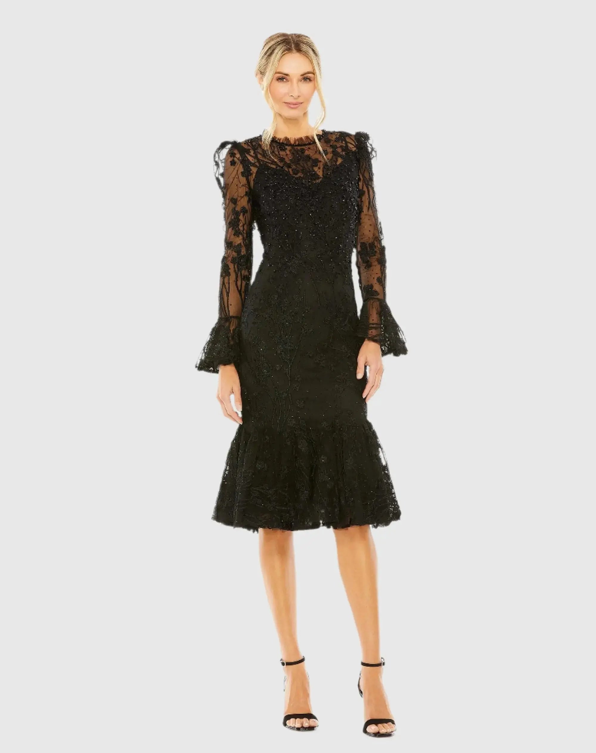 Mac Duggal Women's Embellished High-Neck Dress - Black