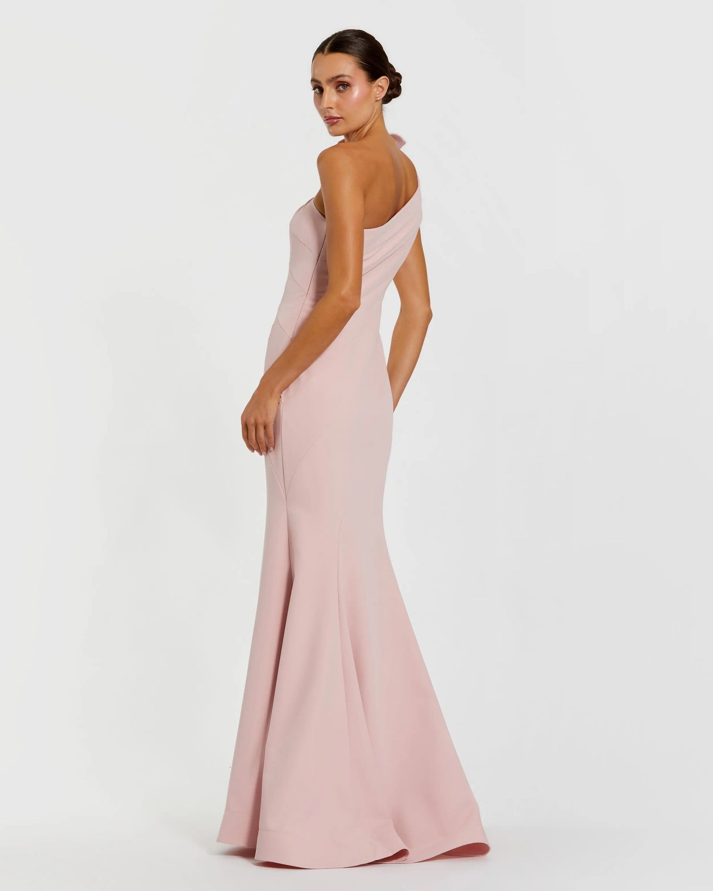 ImagePink One Shoulder Mermaid Gown With 3D Flower ieena for Mac Duggal