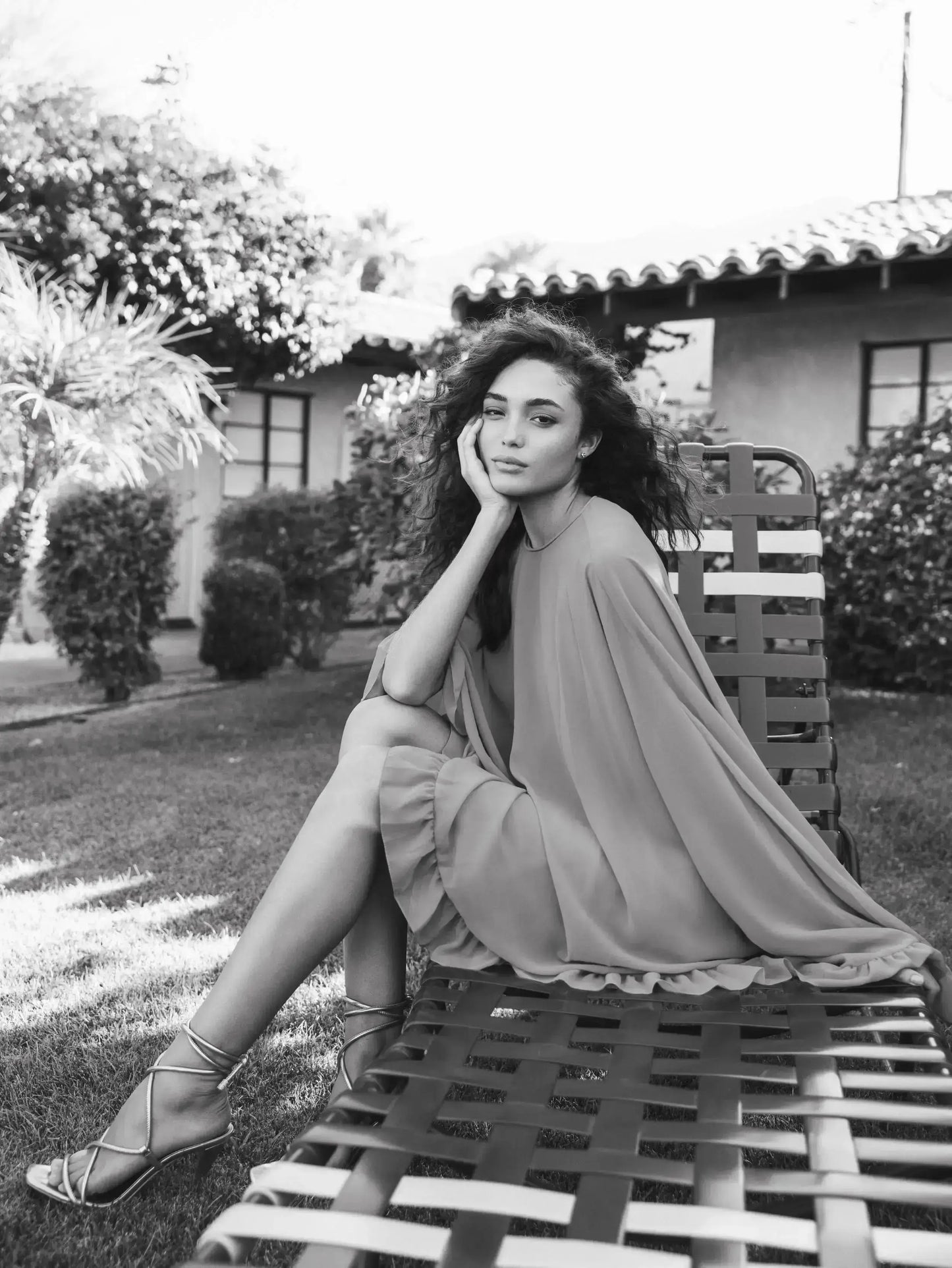 Green High Neck Ruffle Hem Cape Mini Dress - Ieena for Mac Duggal