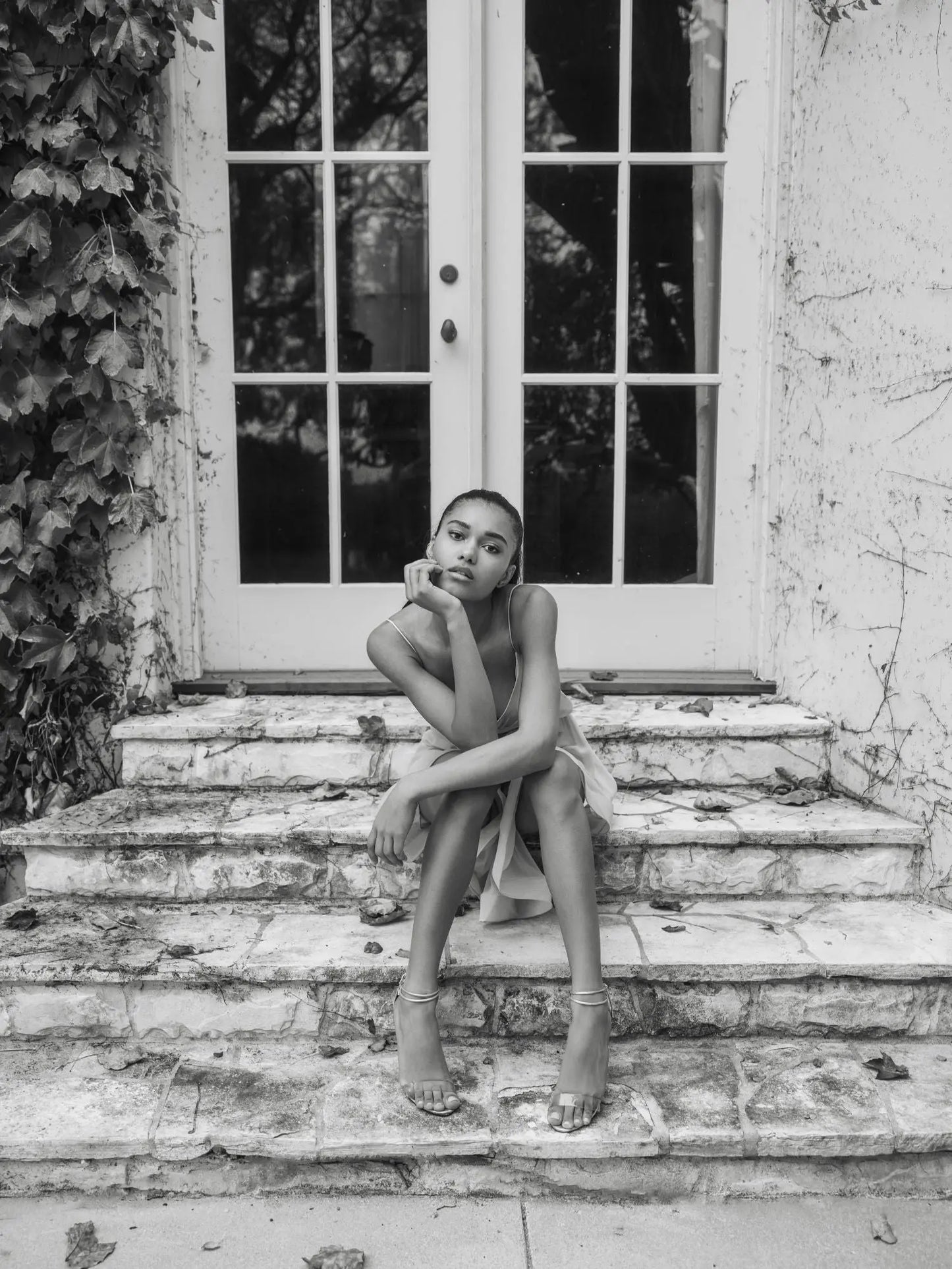 Pink Faux Wrap Bow Detail Flowy Mini Dress - Ieena for Mac Duggal