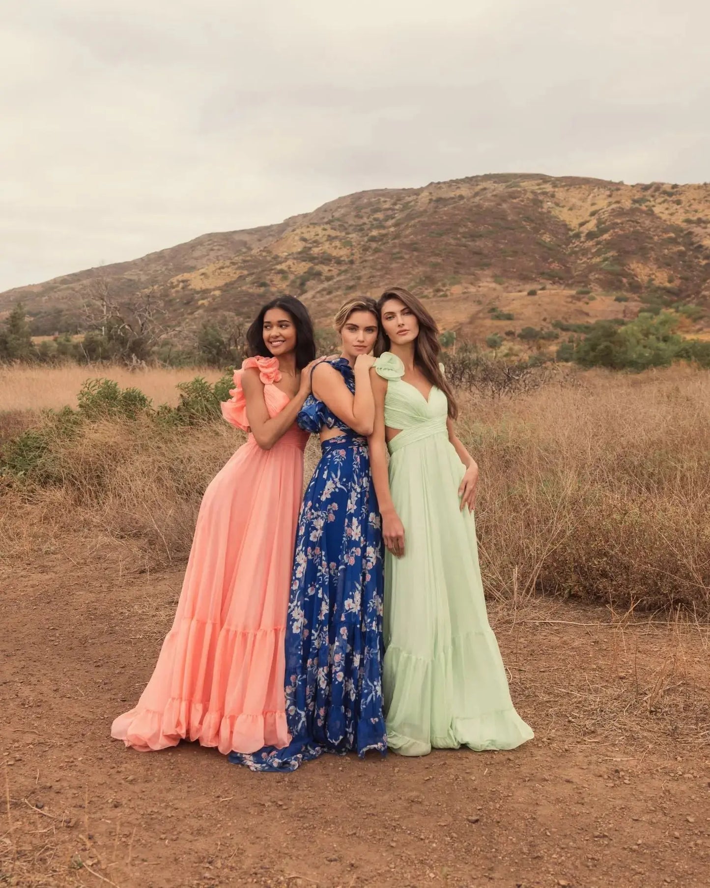 Ruffle Tiered Cut-Out Chiffon Gown - Mac Duggal