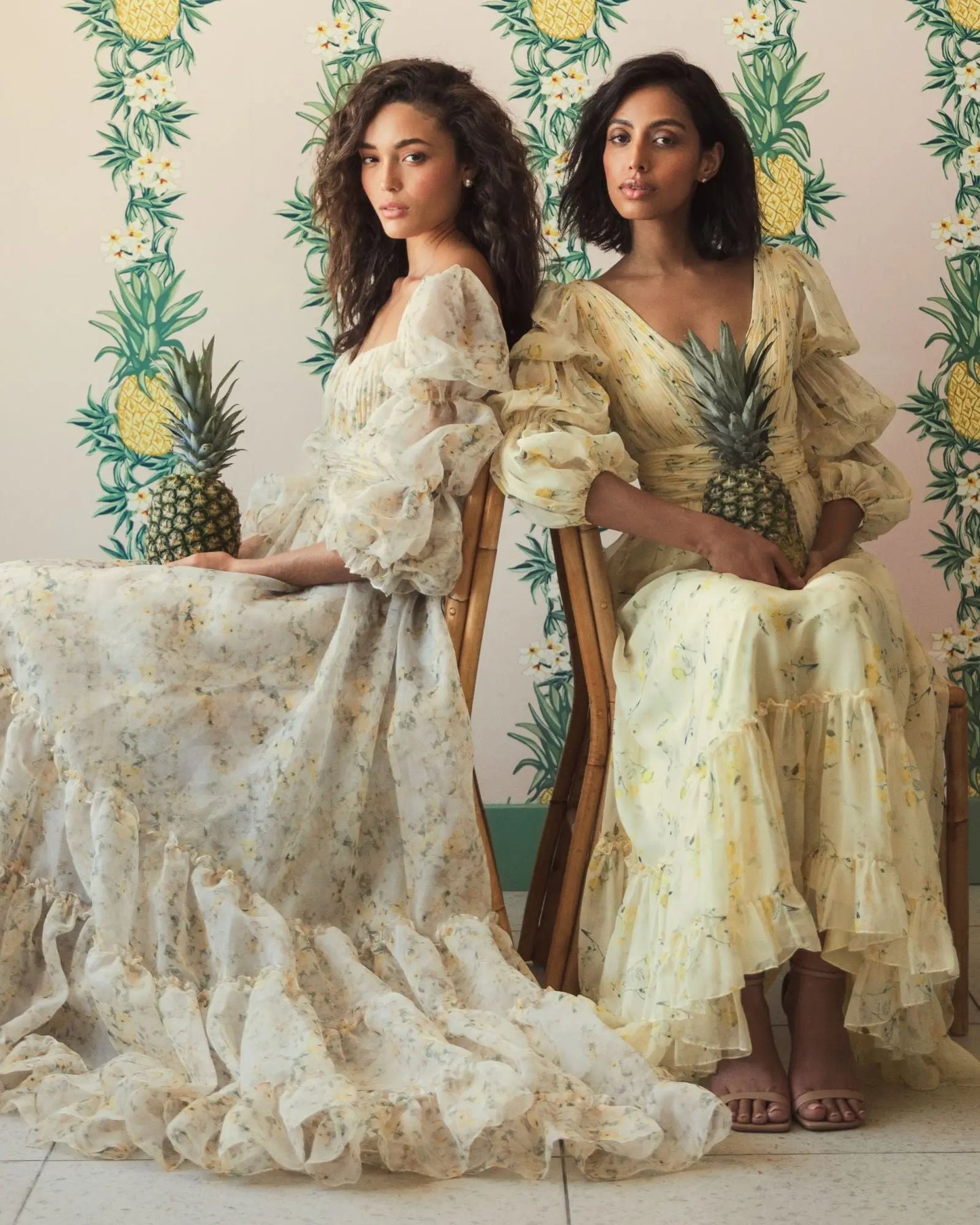 Sweetheart Balloon Sleeve Chiffon Tiered Gown - Mac Duggal