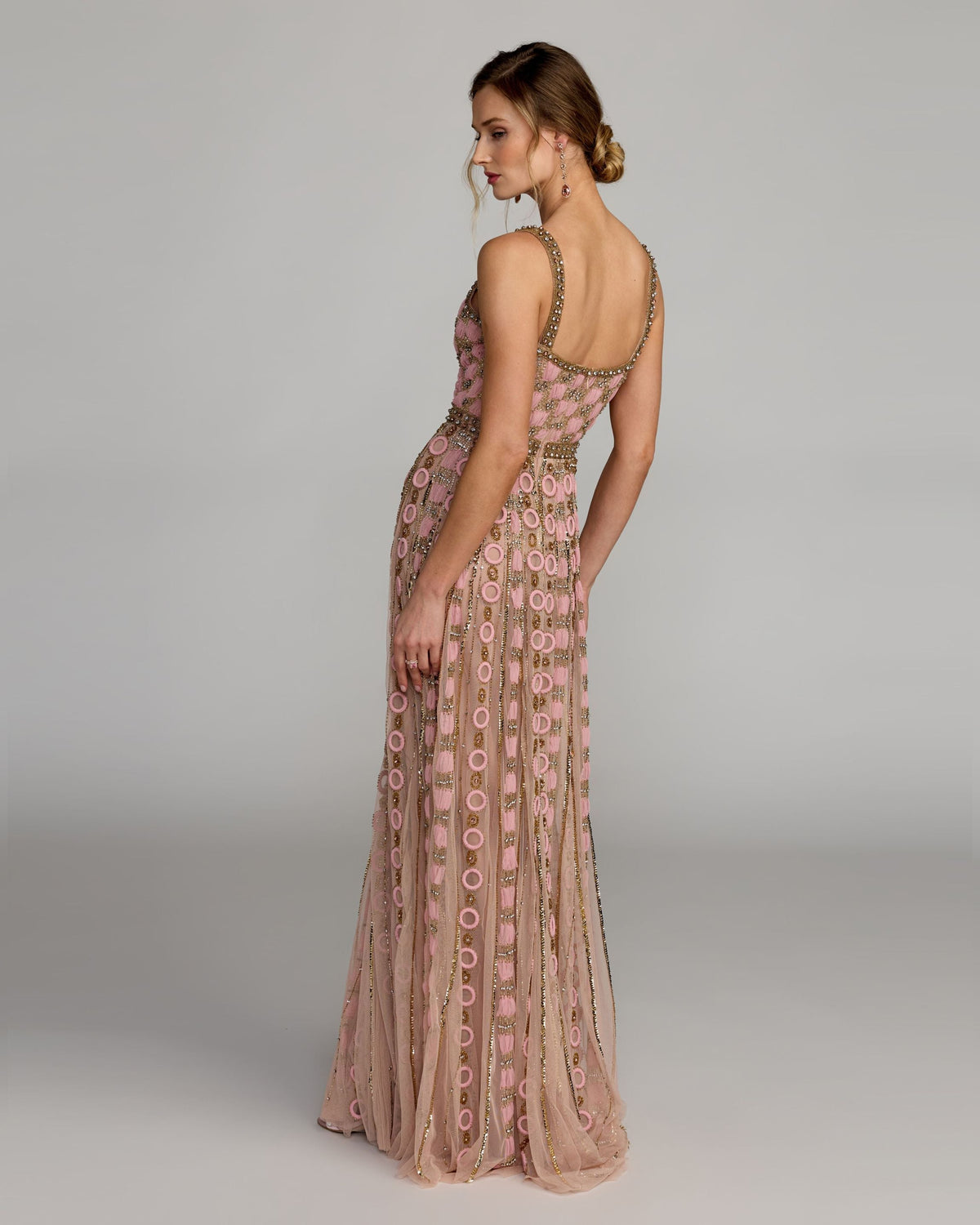 Petite Rose Sleeveless Embellished A-line Gown - Mac Duggal