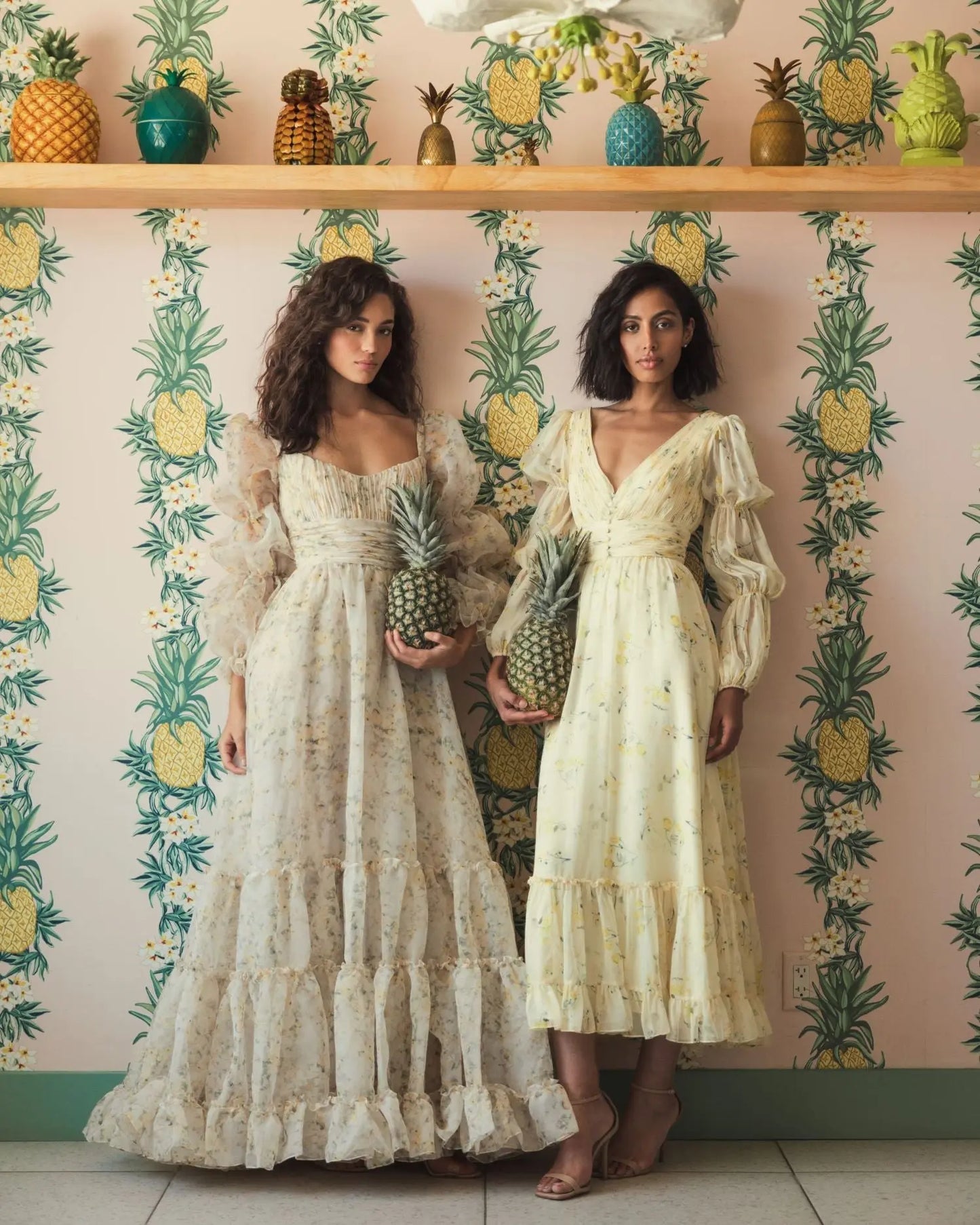 Floral Print Chiffon Illusion Tiered Puff Dress - Mac Duggal