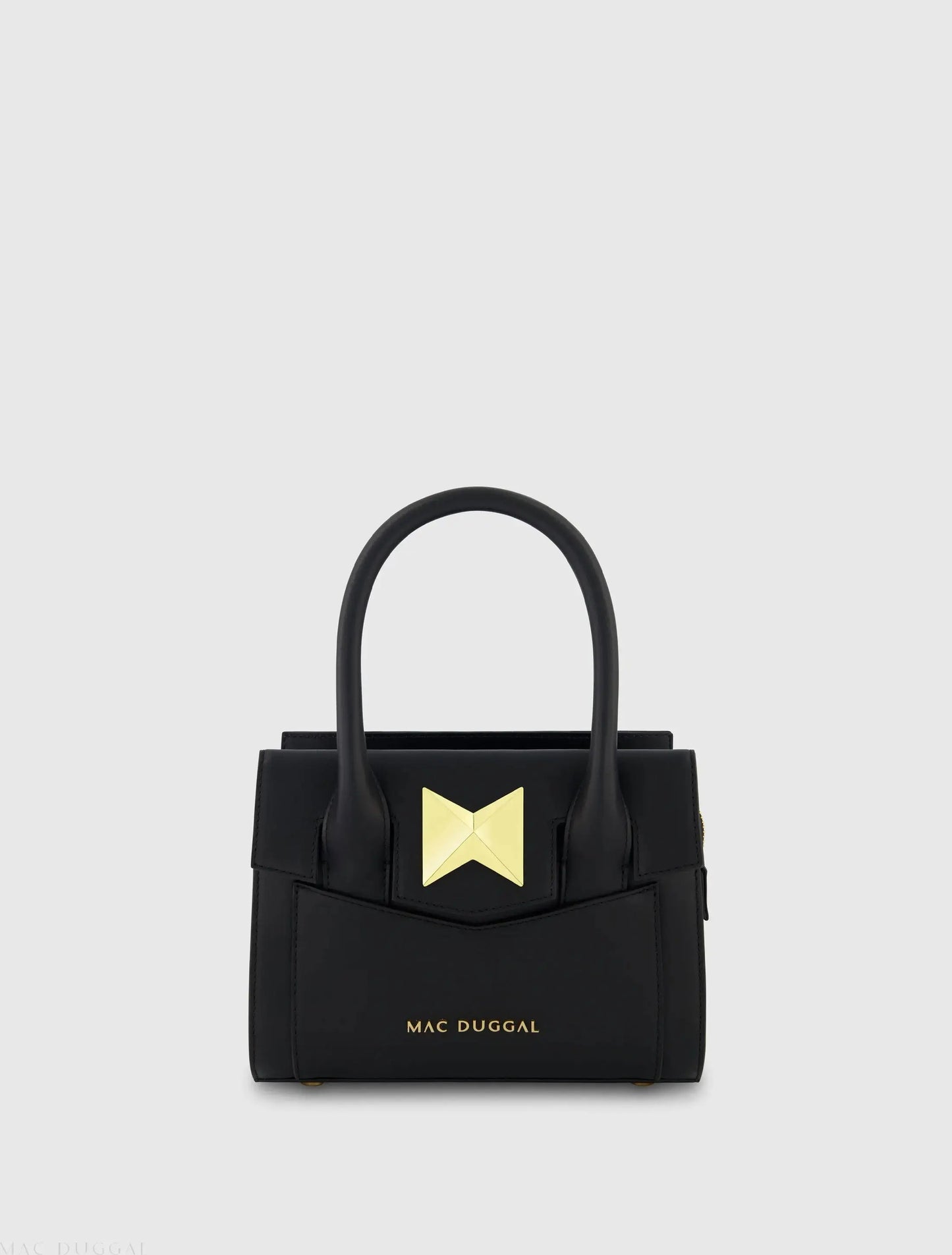 Small Leather Tote Bag With Gold Hardware - FINAL SALE - Mac Duggal