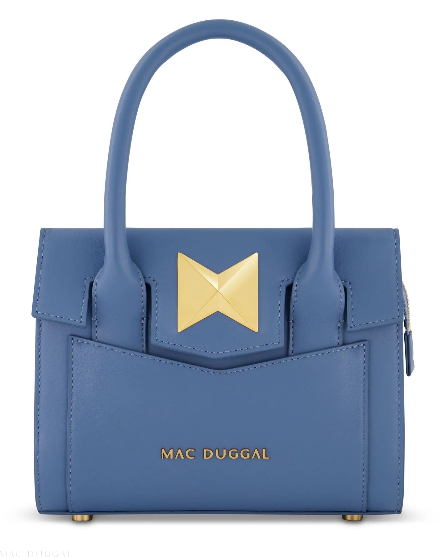 Small Leather Tote Bag With Gold Hardware - FINAL SALE - Mac Duggal