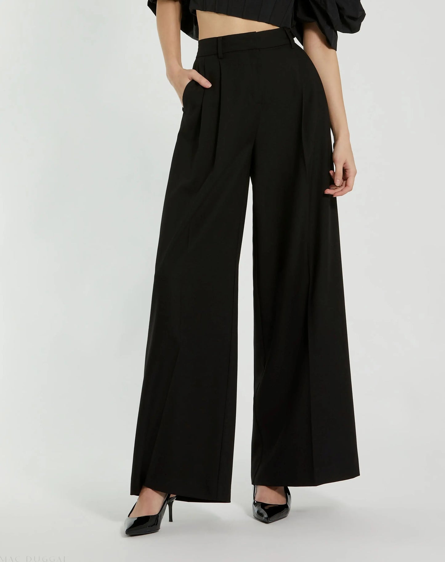 The MACkenzie Wide Leg Trouser - FINAL SALE - Mac Duggal