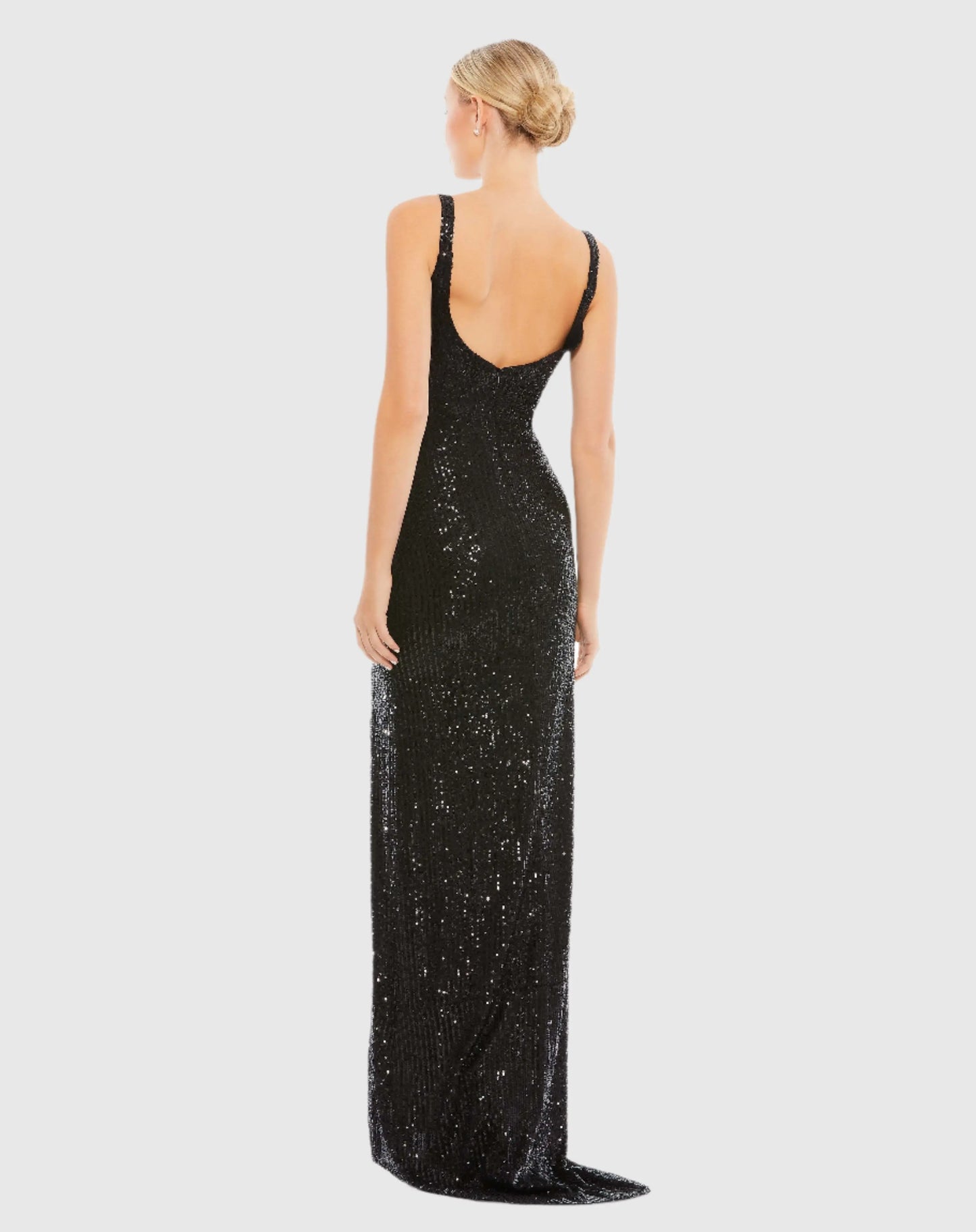 Fully Sequined Scoop Back Gown Ieena for Mac Duggal