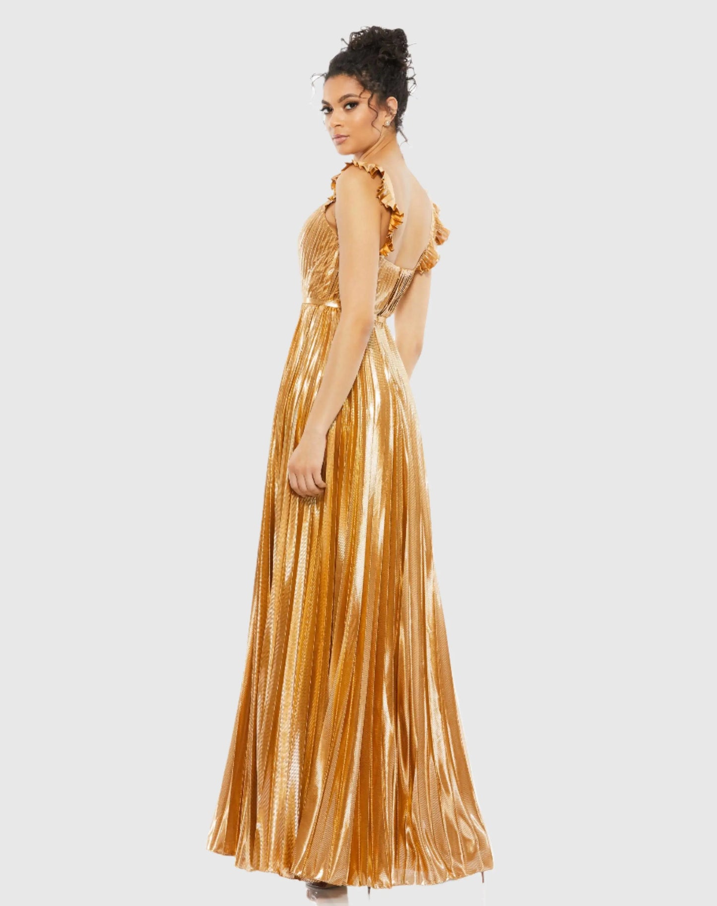 Pleated Ruffled Sleeveless Gown - FINAL SALE - Mac Duggal