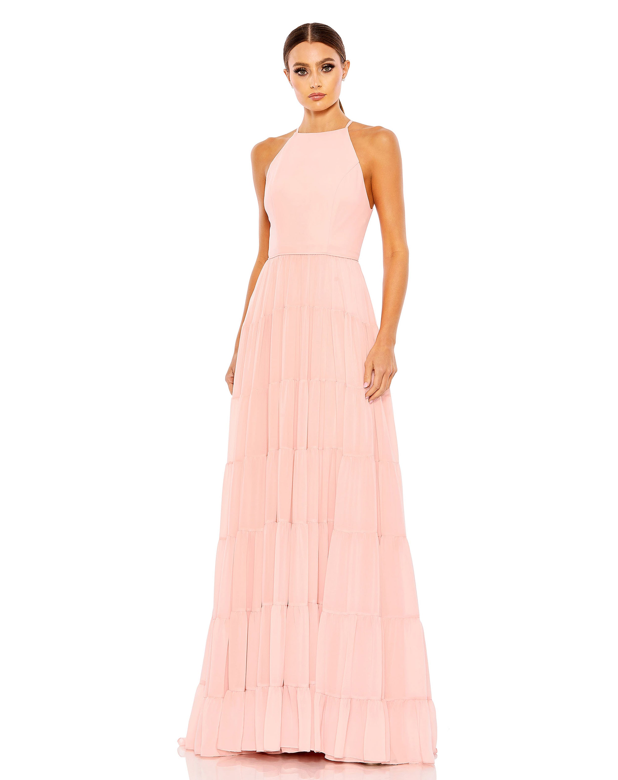 Ruffle Tiered A Line Gown - FINAL SALE