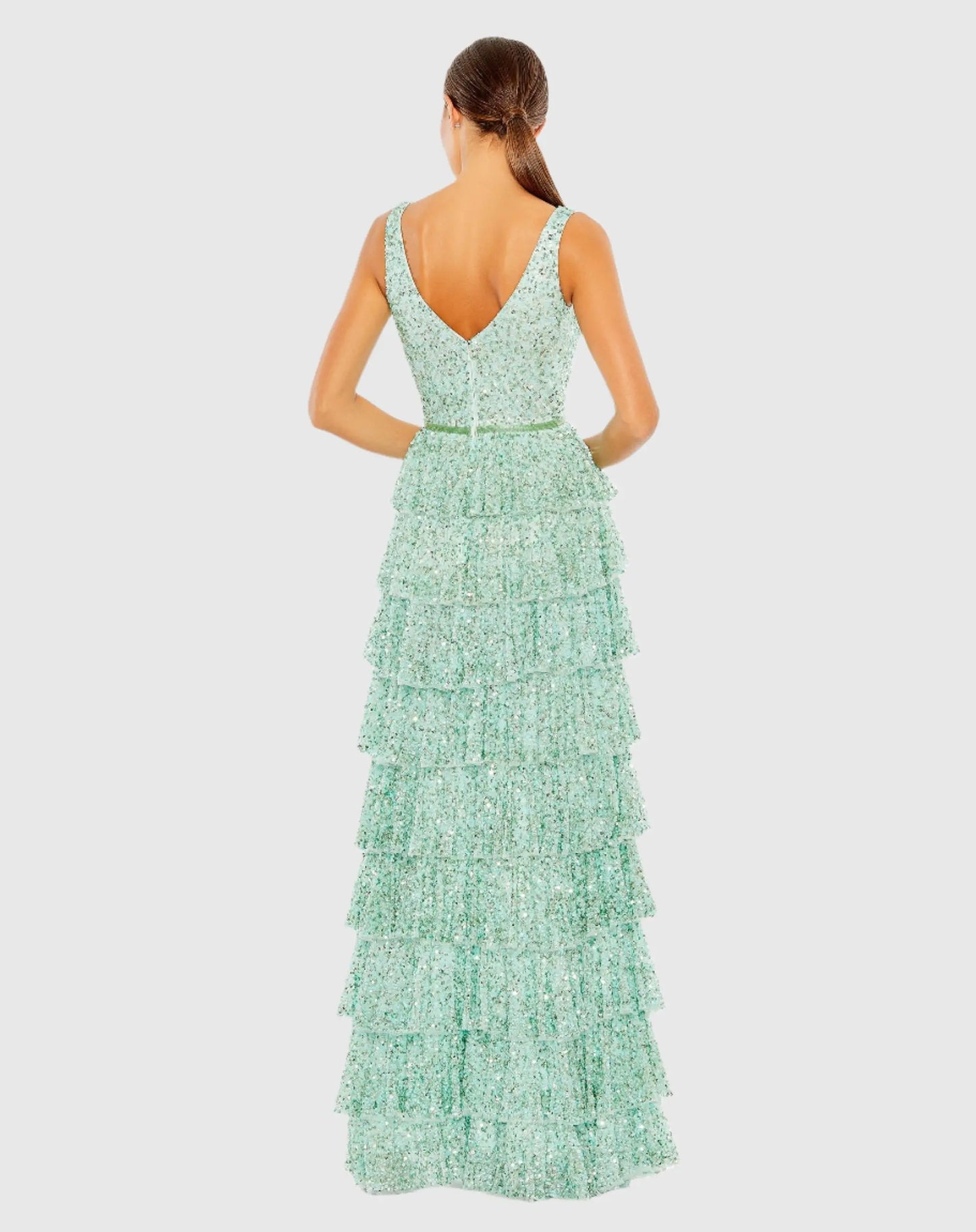 Ruffle Tiered Sleeve Gown - Mac Duggal