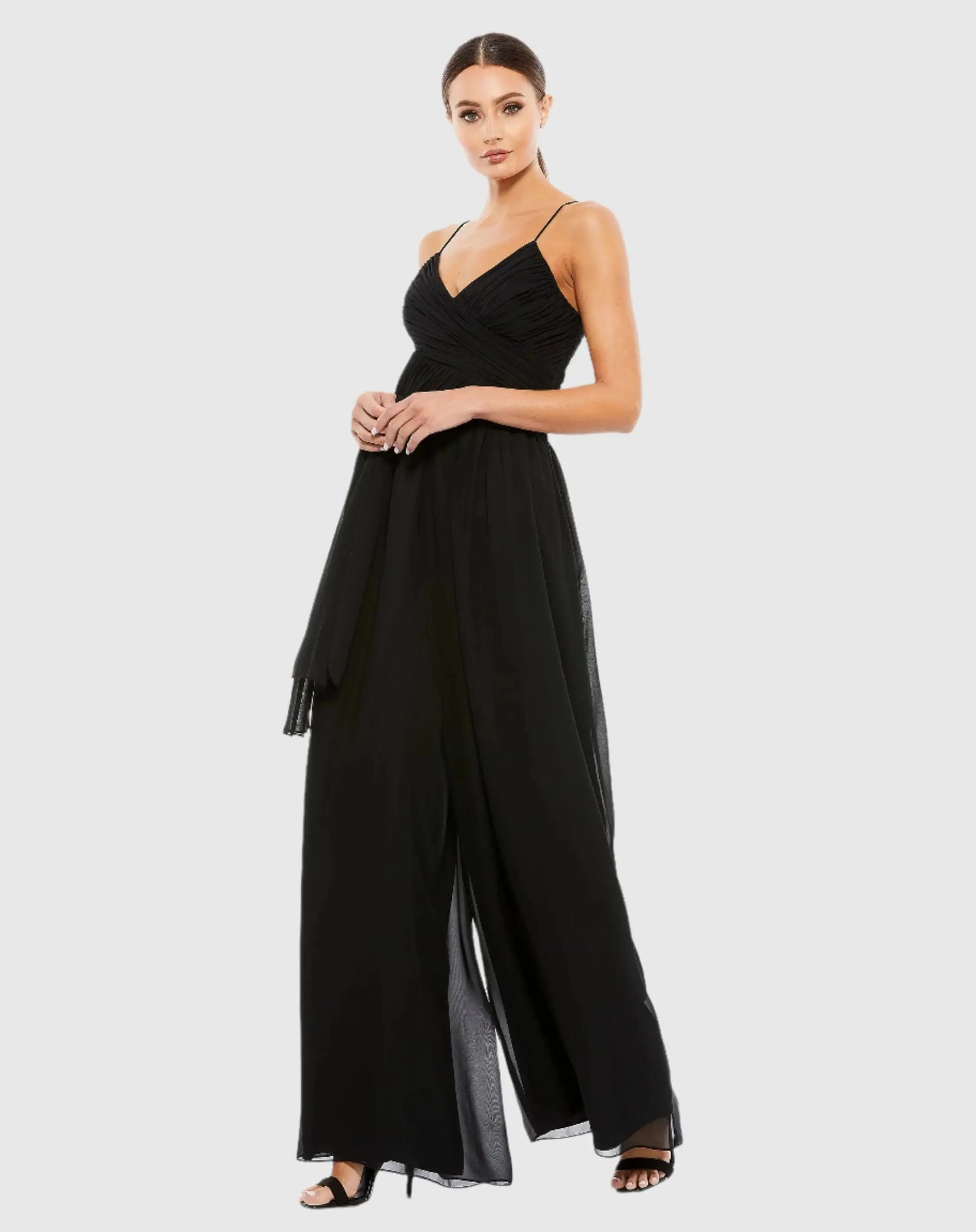 Flowy Faux Wrap Jumpsuit