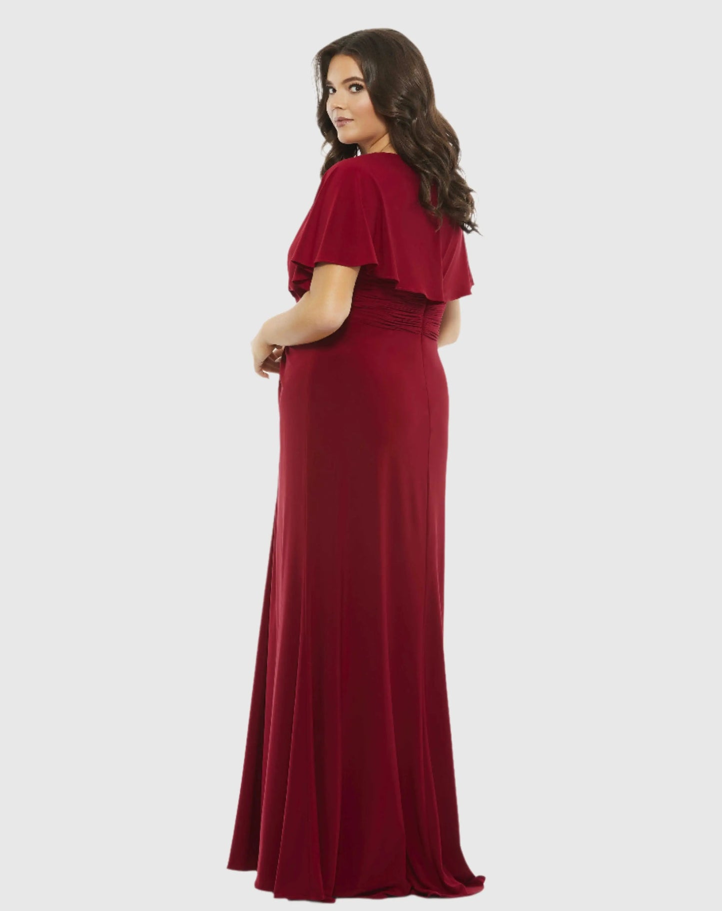 Twist Waist Jersey Gown (Plus) - Mac Duggal
