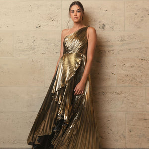 Color of the Moment: Gold Dresses