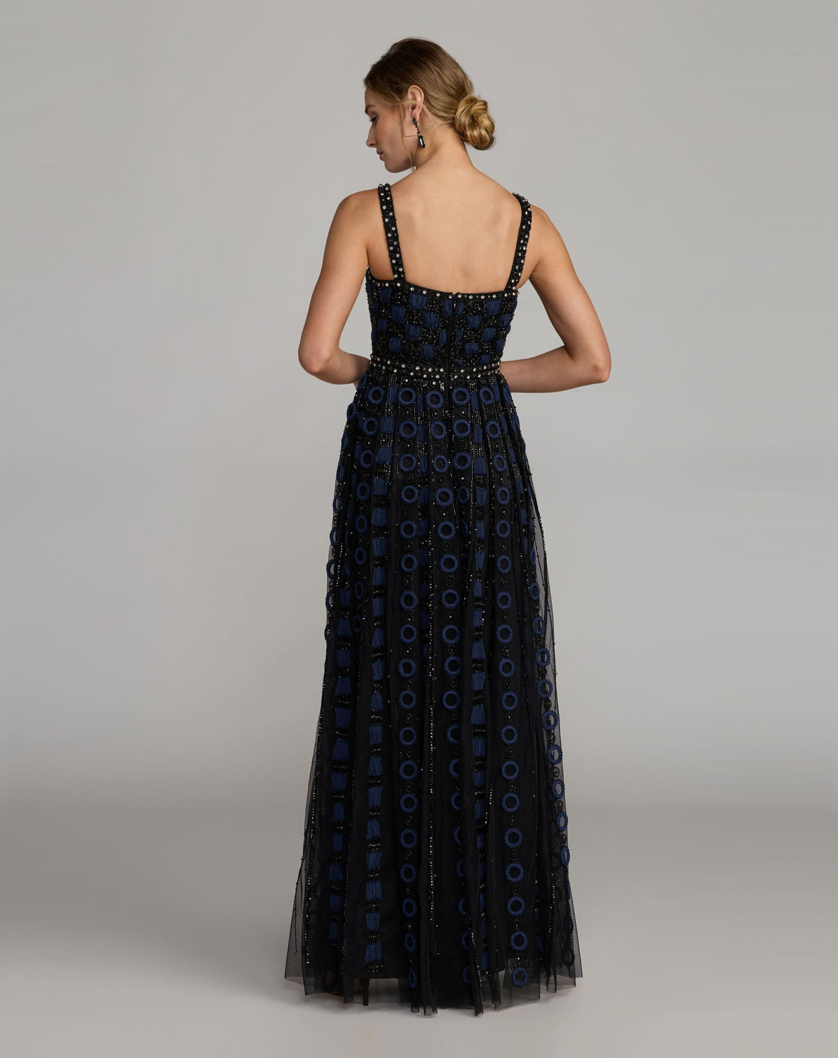  Black Midnight Sleeveless Embellished A-line Gown - Mac Duggal