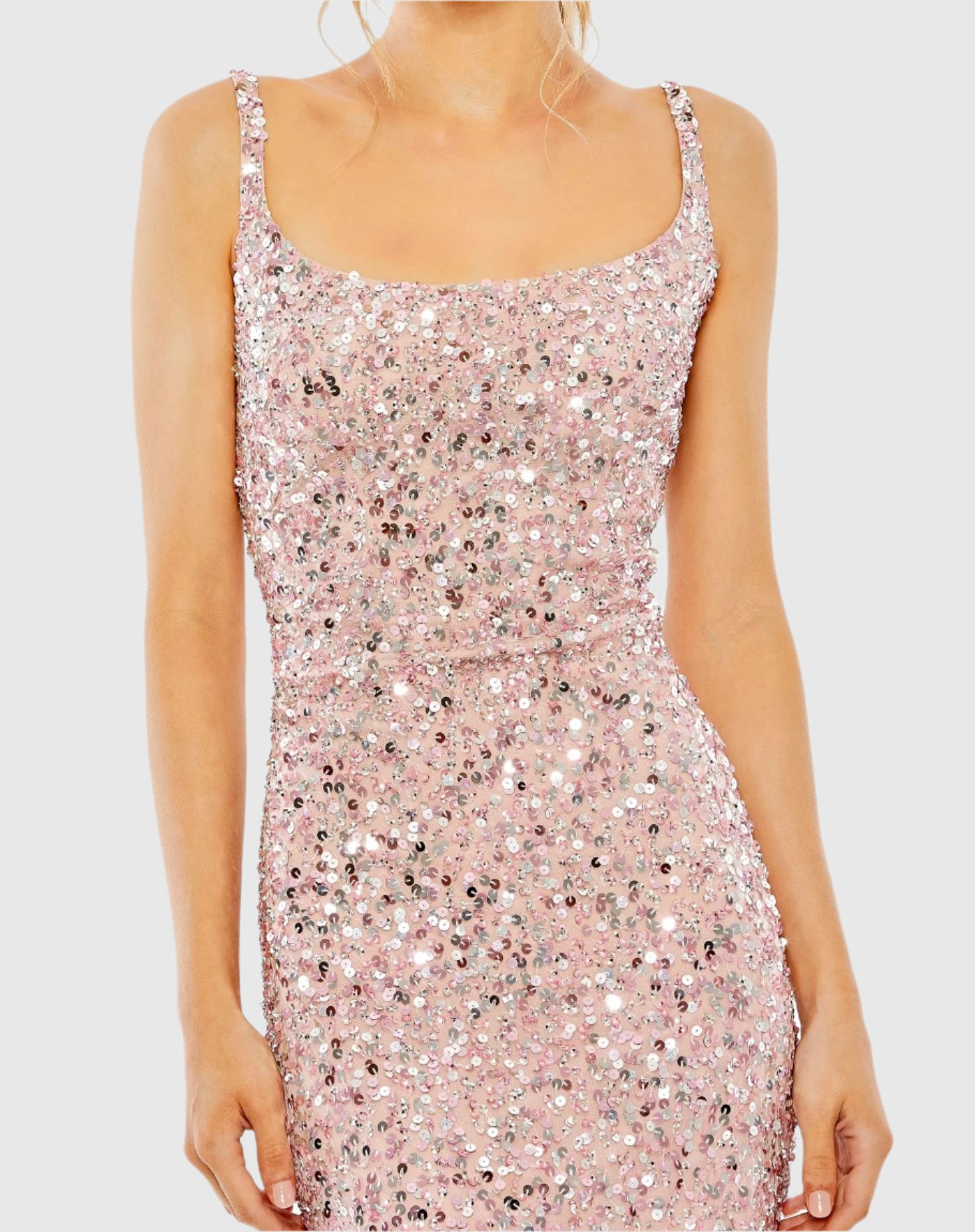 Sequined Low Back Slip Gown