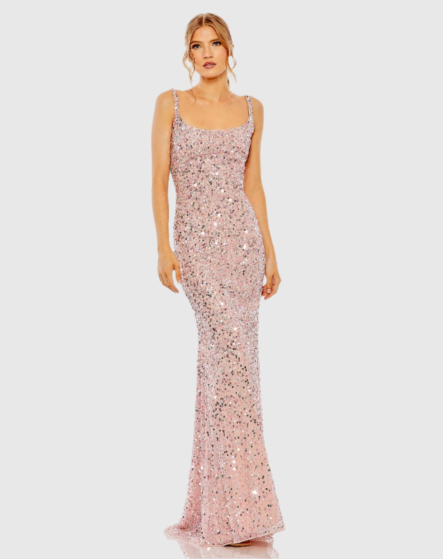 Sequined Low Back Slip Gown