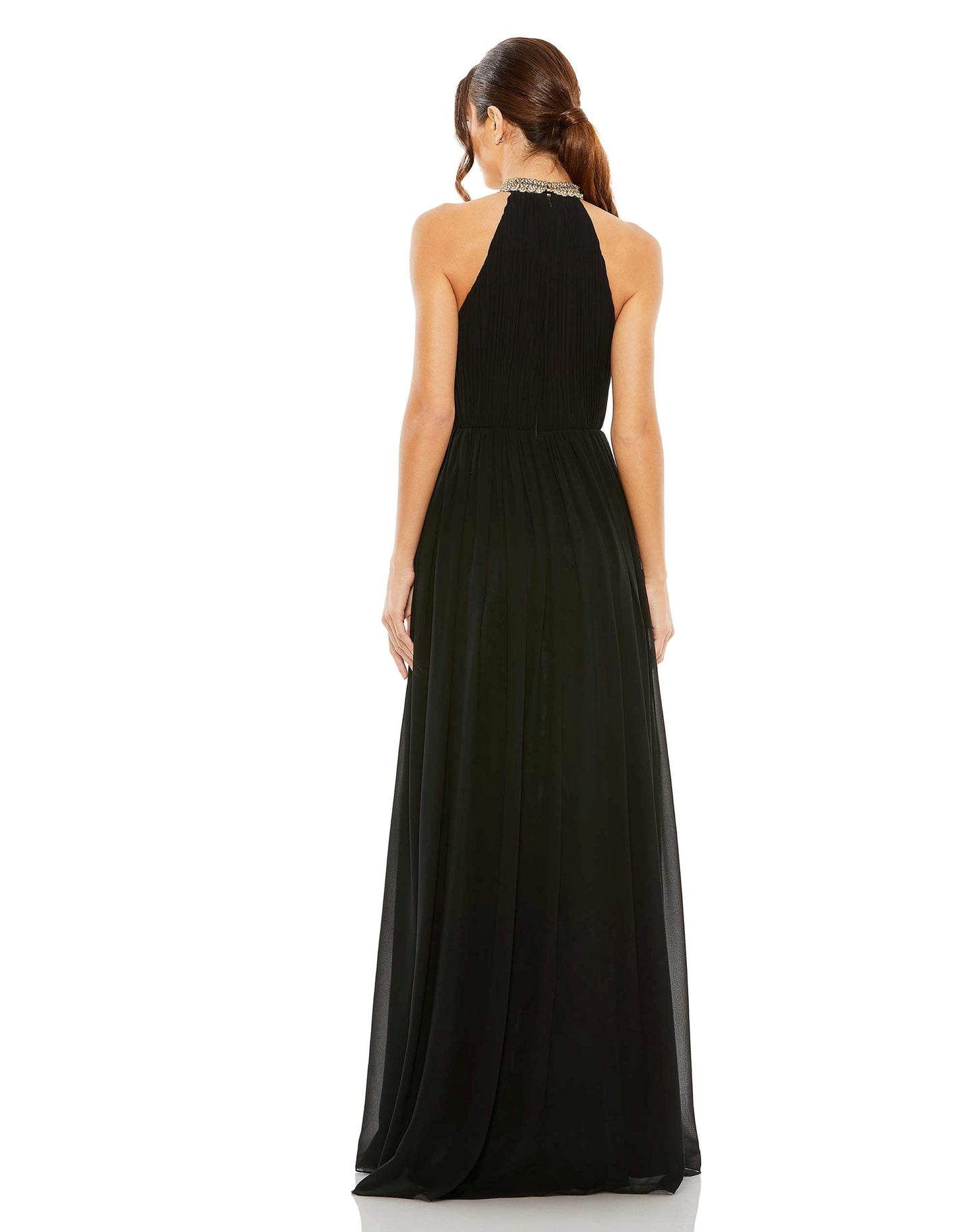 Halter Jewel Embellished Sleeveless Gown | Sample | Sz. 2 - Final Sale