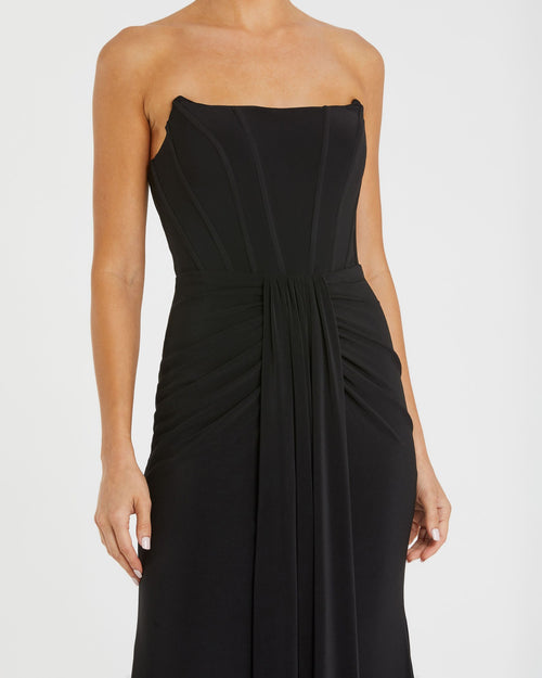 Robe bustier en jersey avec détail à la taille