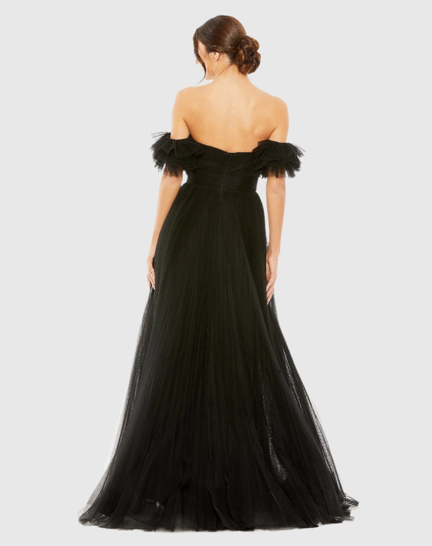 Off The Shoulder Tulle A Line Gown