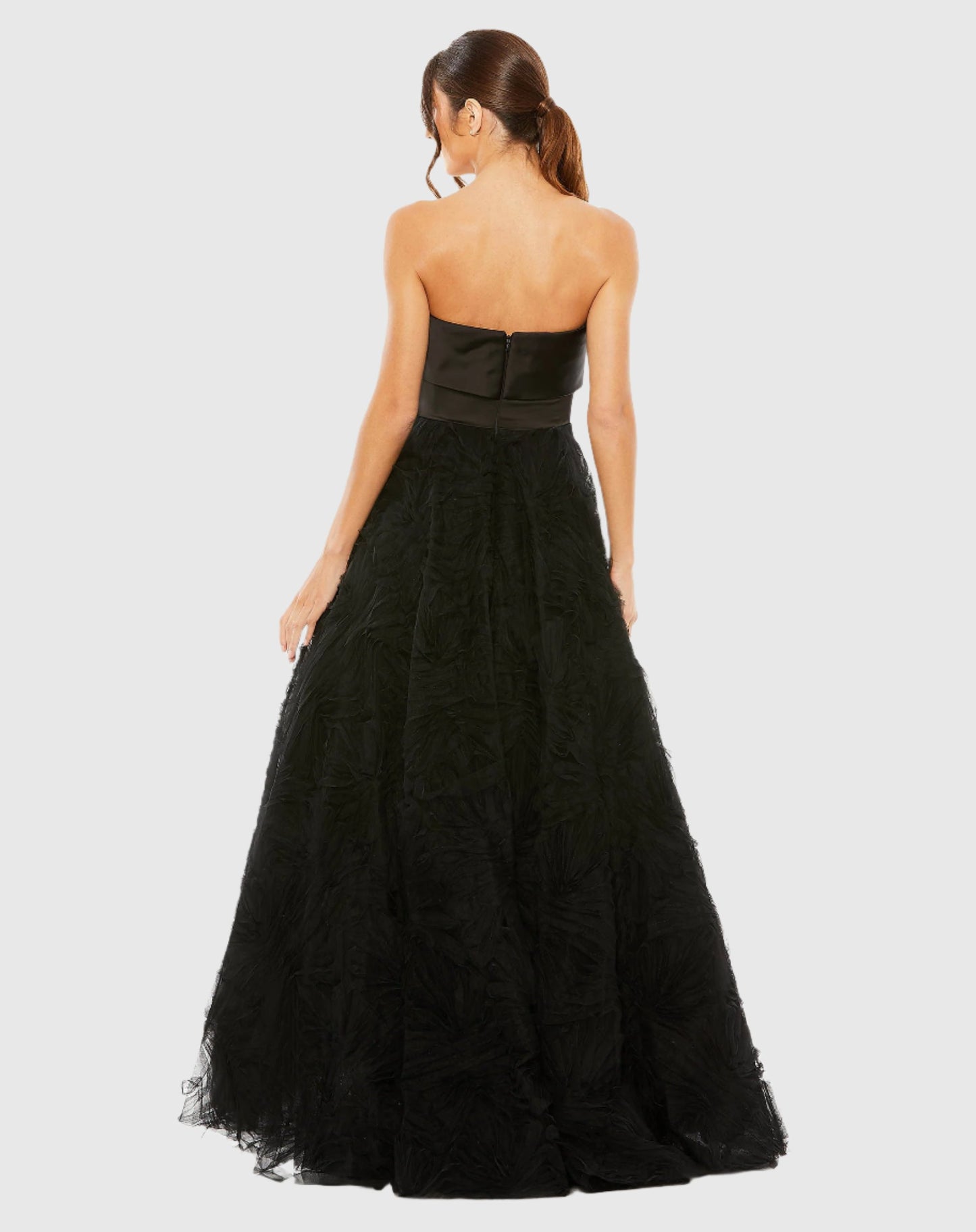 Robe bustier en tulle avec nœud sur le devant 