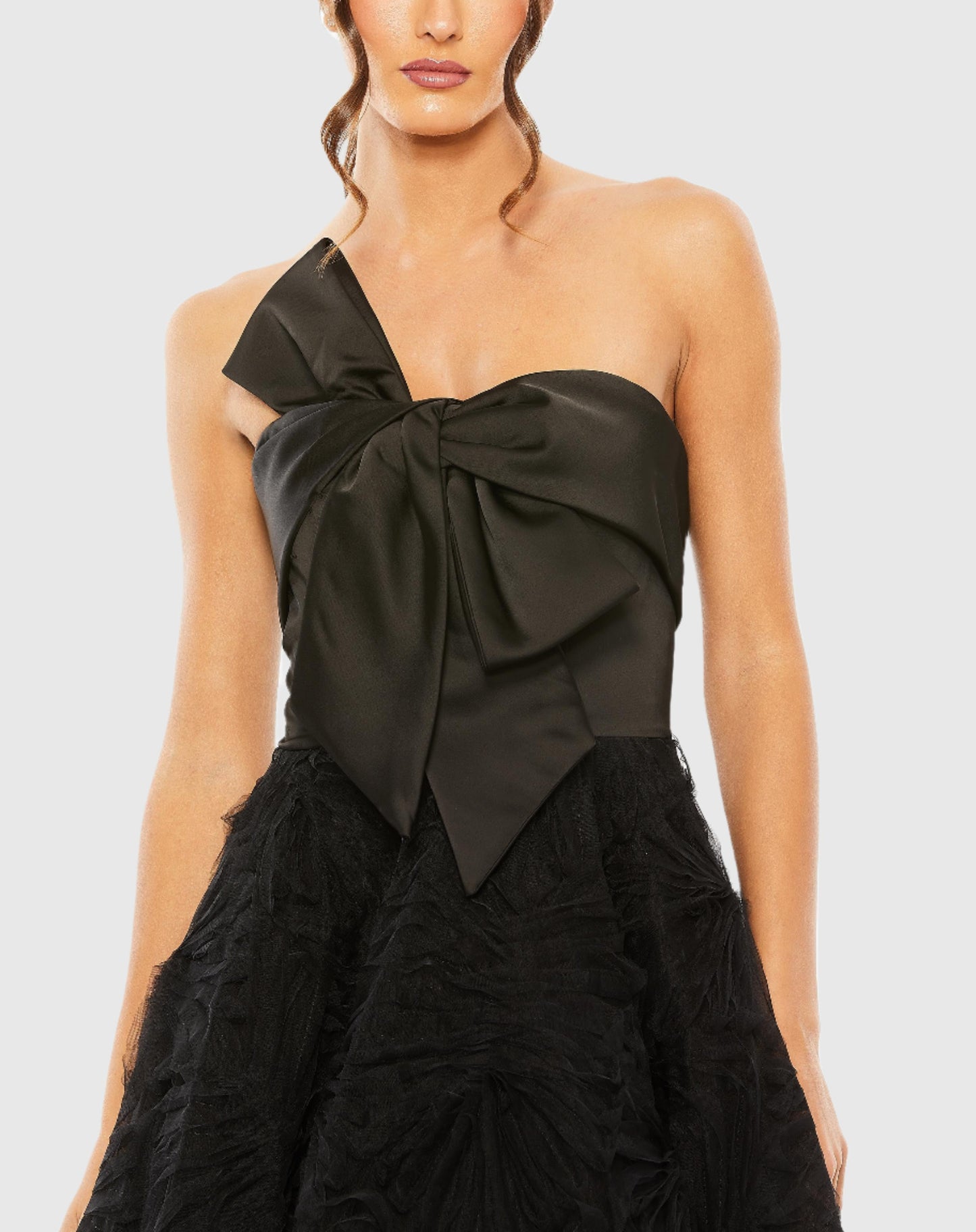 Robe bustier en tulle avec nœud sur le devant 