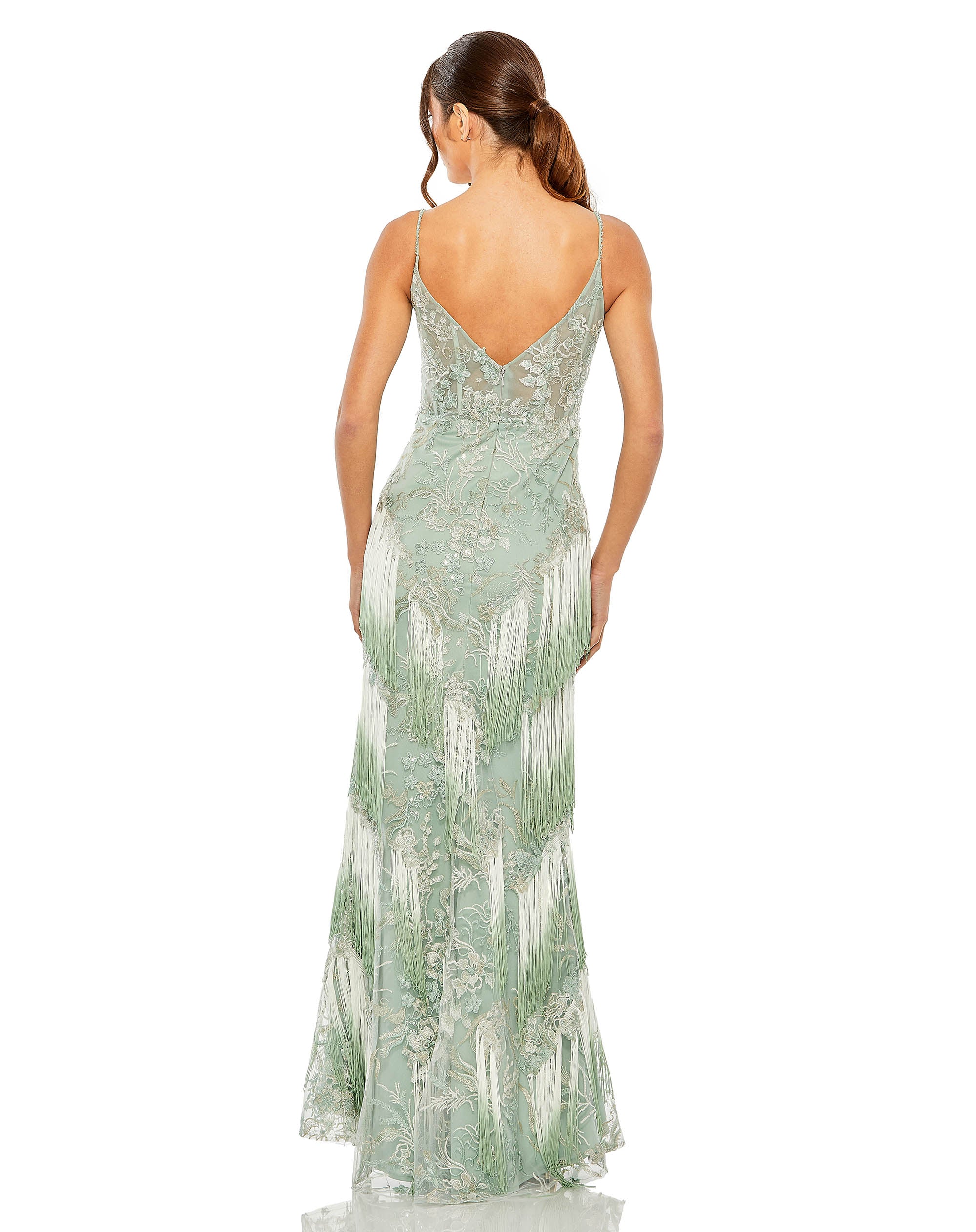 Ombre Fringe Detailed Gown | Sample | Sz. 2