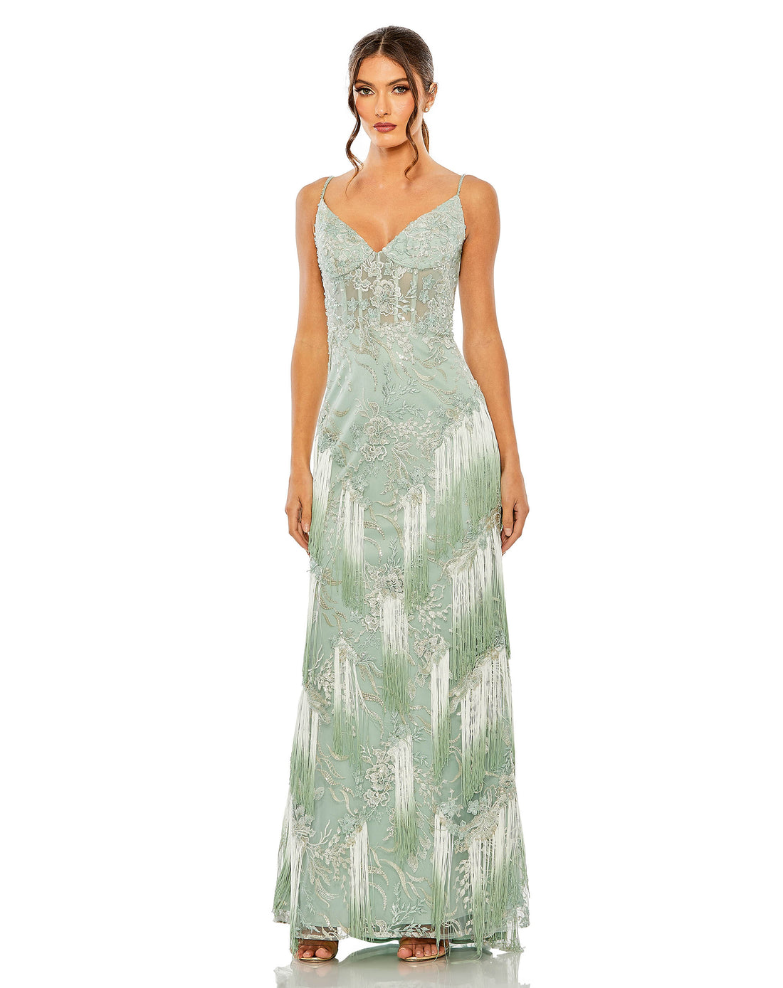 Ombre Fringe Detailed Gown | Sample | Sz. 2