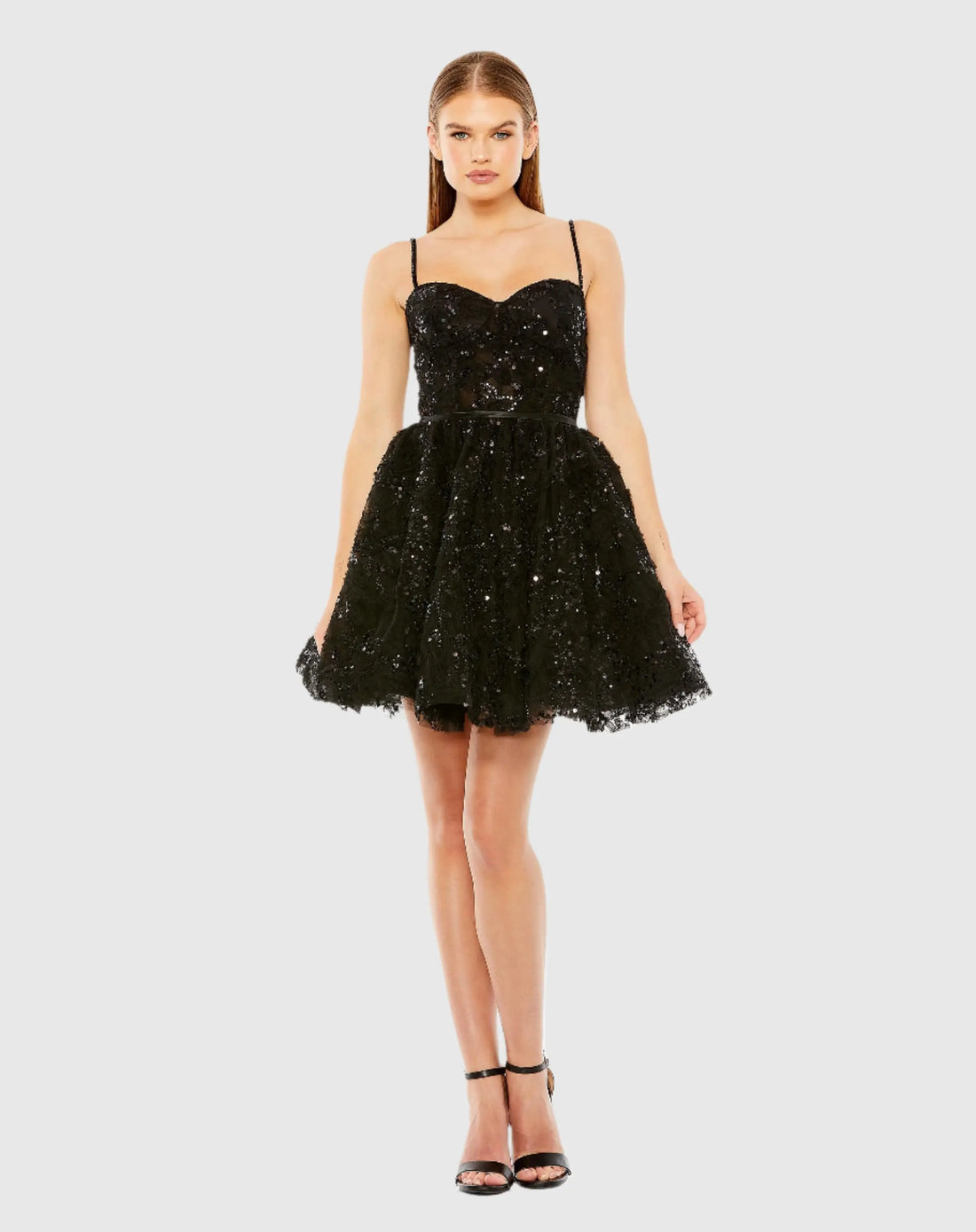 Beaded Strap Bustier Sequin Mini Dress Beaded Strap Bustier Sequin Mini Dress
