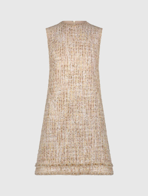 Beaded Trim A-Line Mini Shift Dress