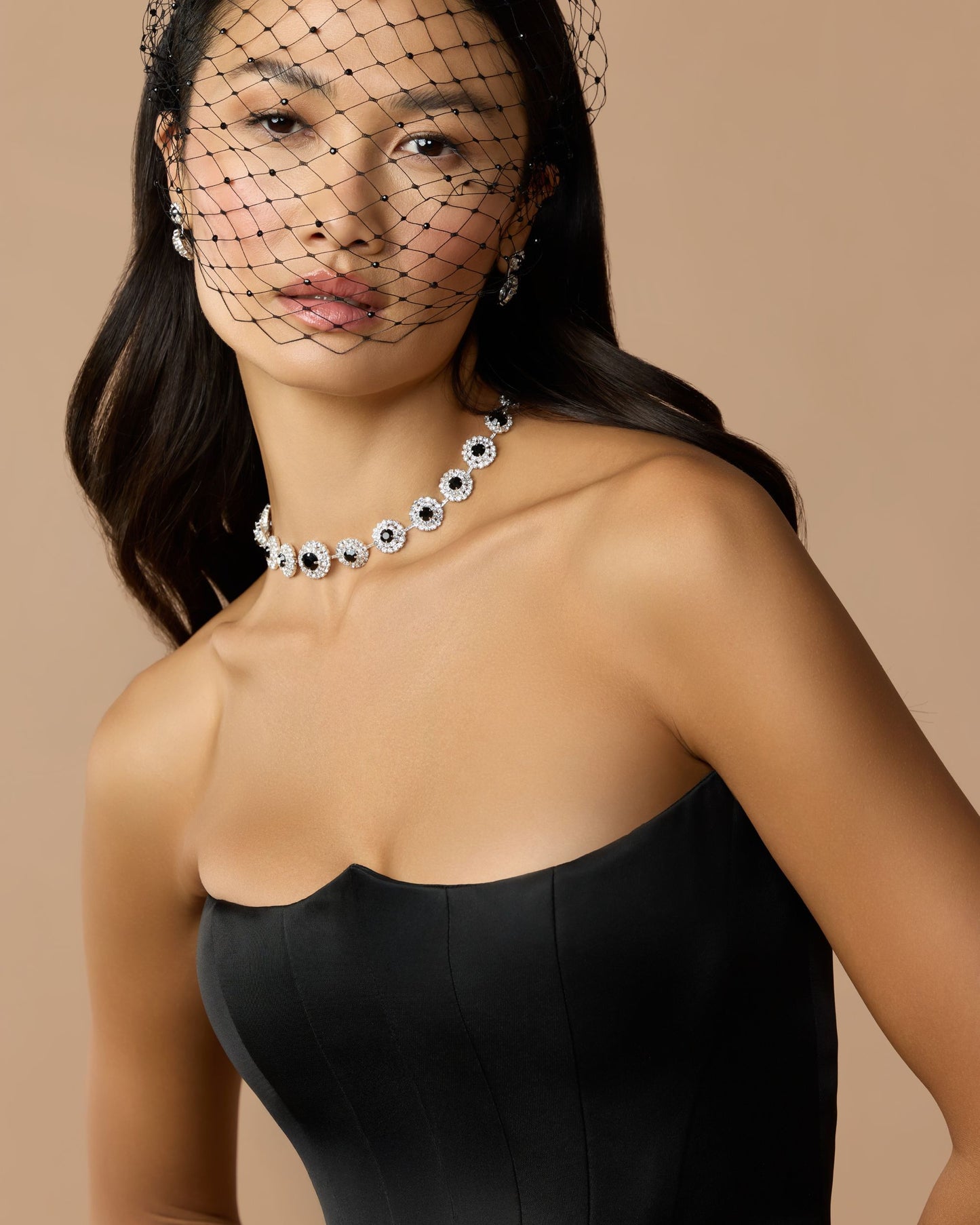 Black Strapless Satin Corset Ball Gown - Mac Duggal