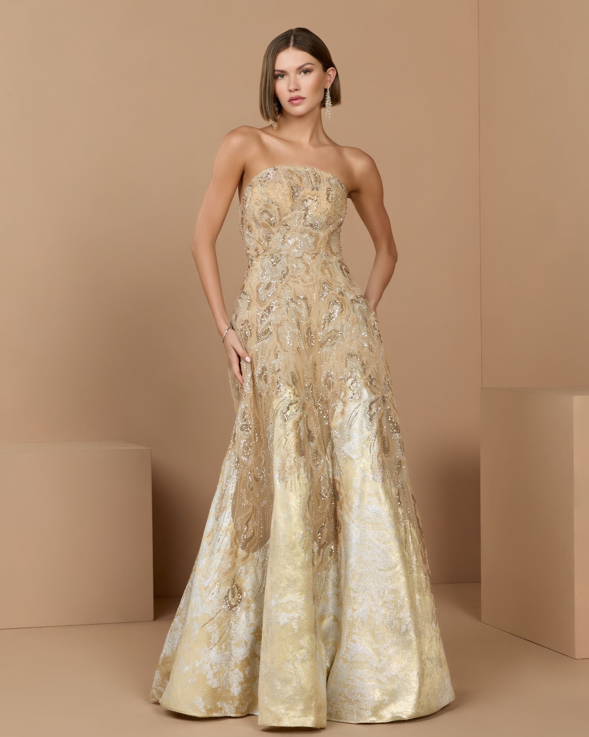 mac duggal prom dress Long Formal Beaded Ball Gown Sale Radiating poise and creative flair Mac Duggal Prom 67264M Omnibus
