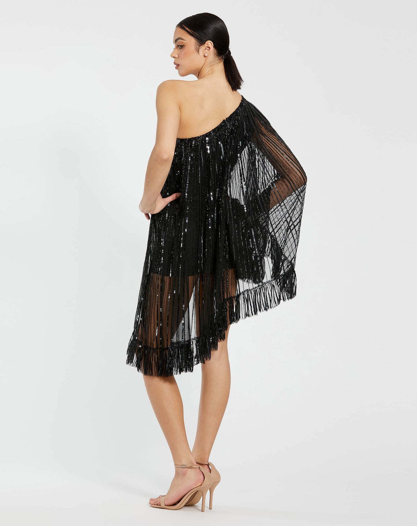 One Shoulder Sequin Kaftan Dress | Sample | Sz. 2