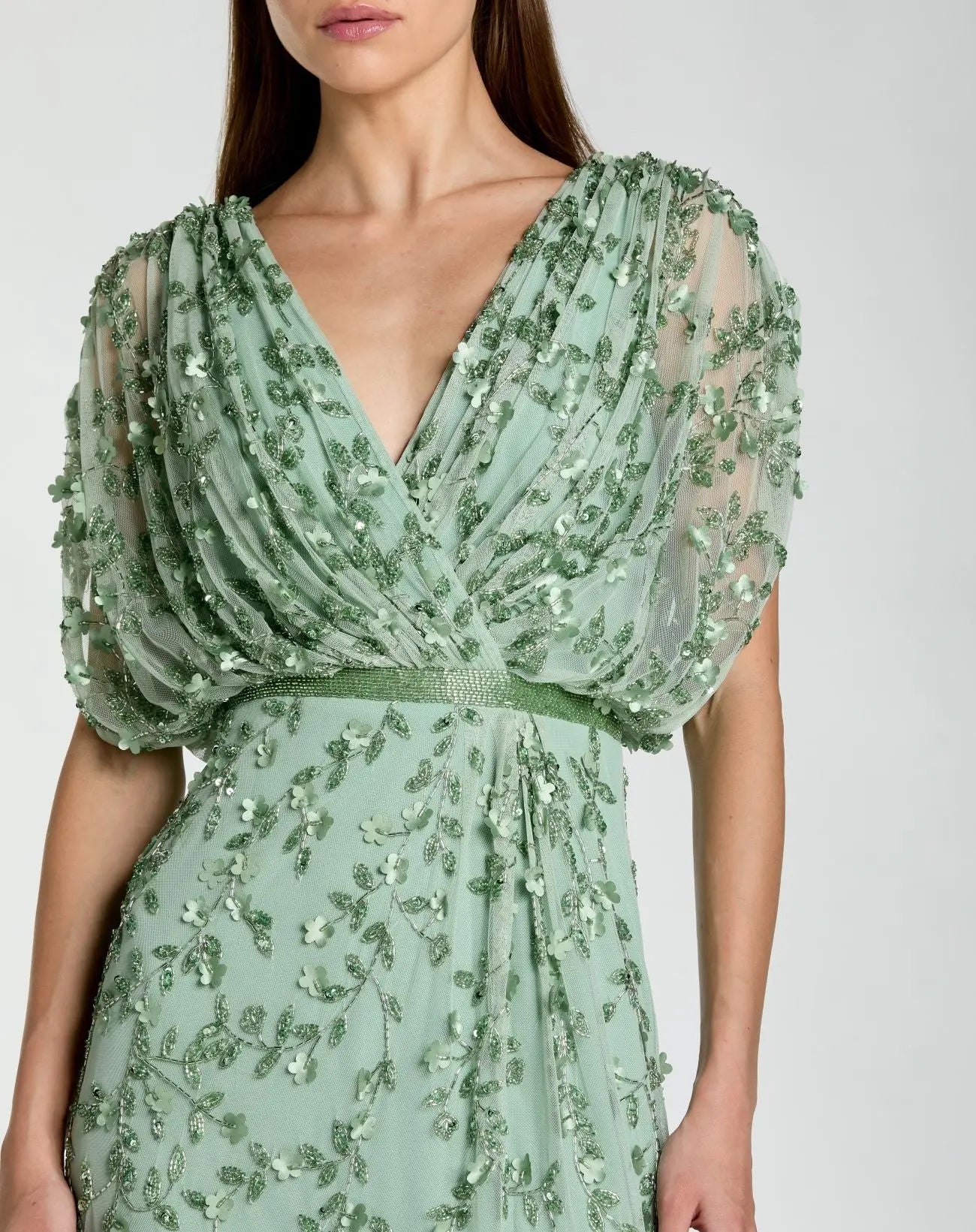 green blouson dress Green And Blue Tie Dye Print Mesh Overlay Bodycon Midi Dress – AX Paris main image 1