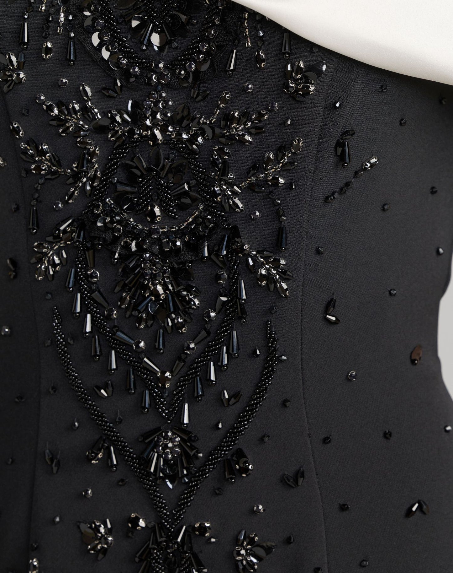 Black Beaded Off The Shoulder Mermaid Gown - Mac Duggal