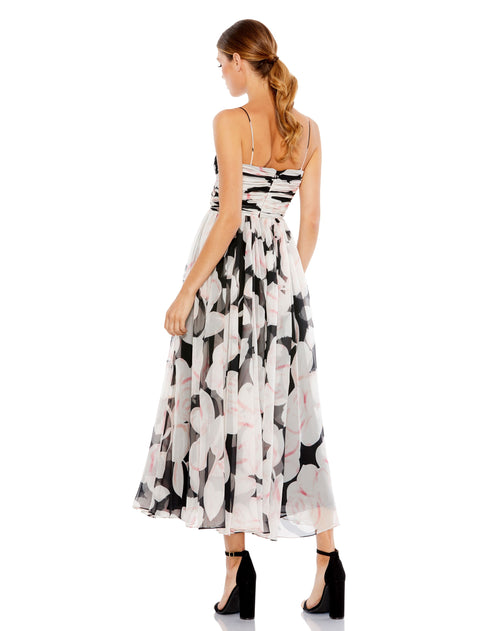 Floral Faux Wrap Sleeveless Flowy Midi Dress | Sample | Sz. XS