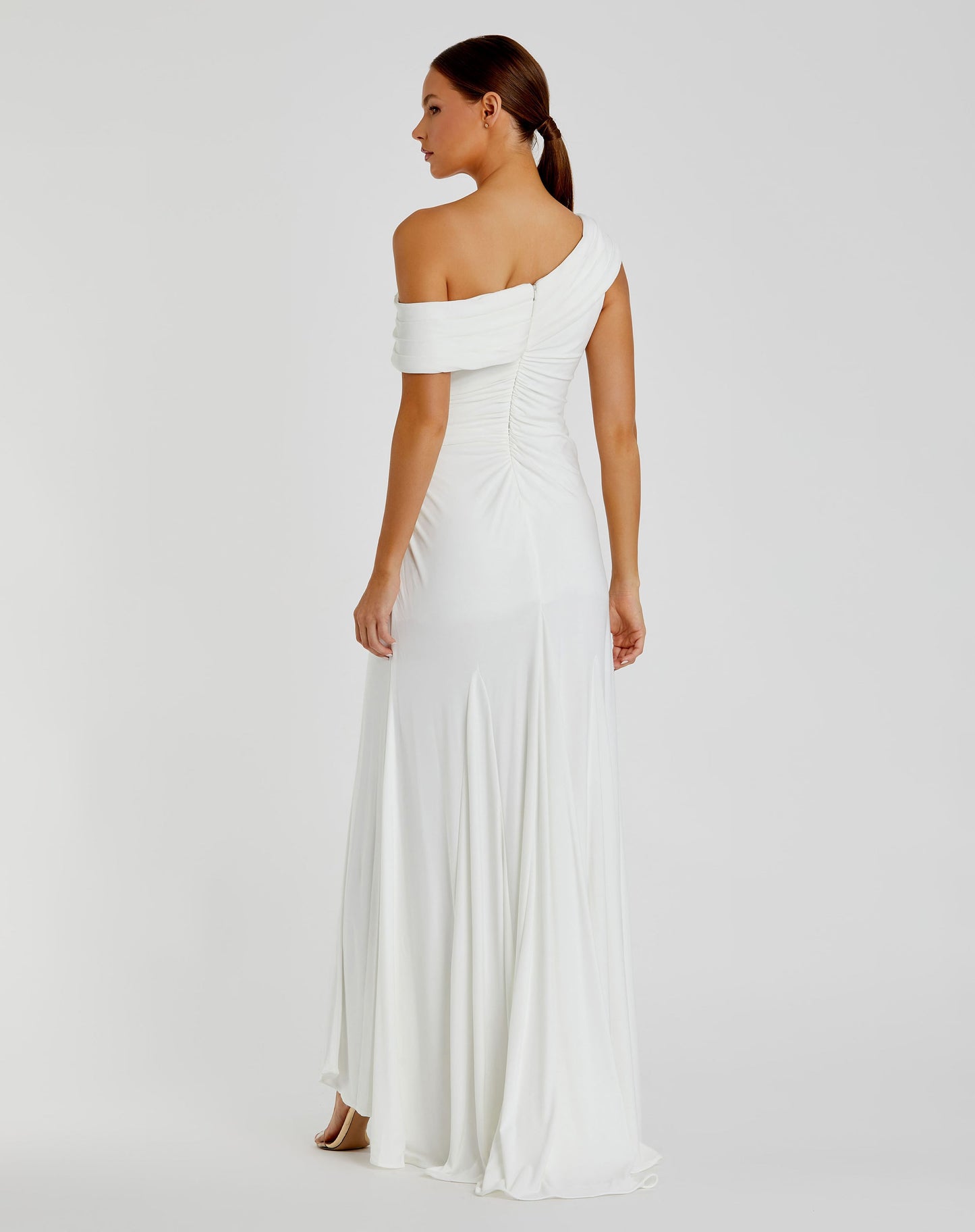 Foldover Off-the-Shoulder Slit Gown - FINAL SALE