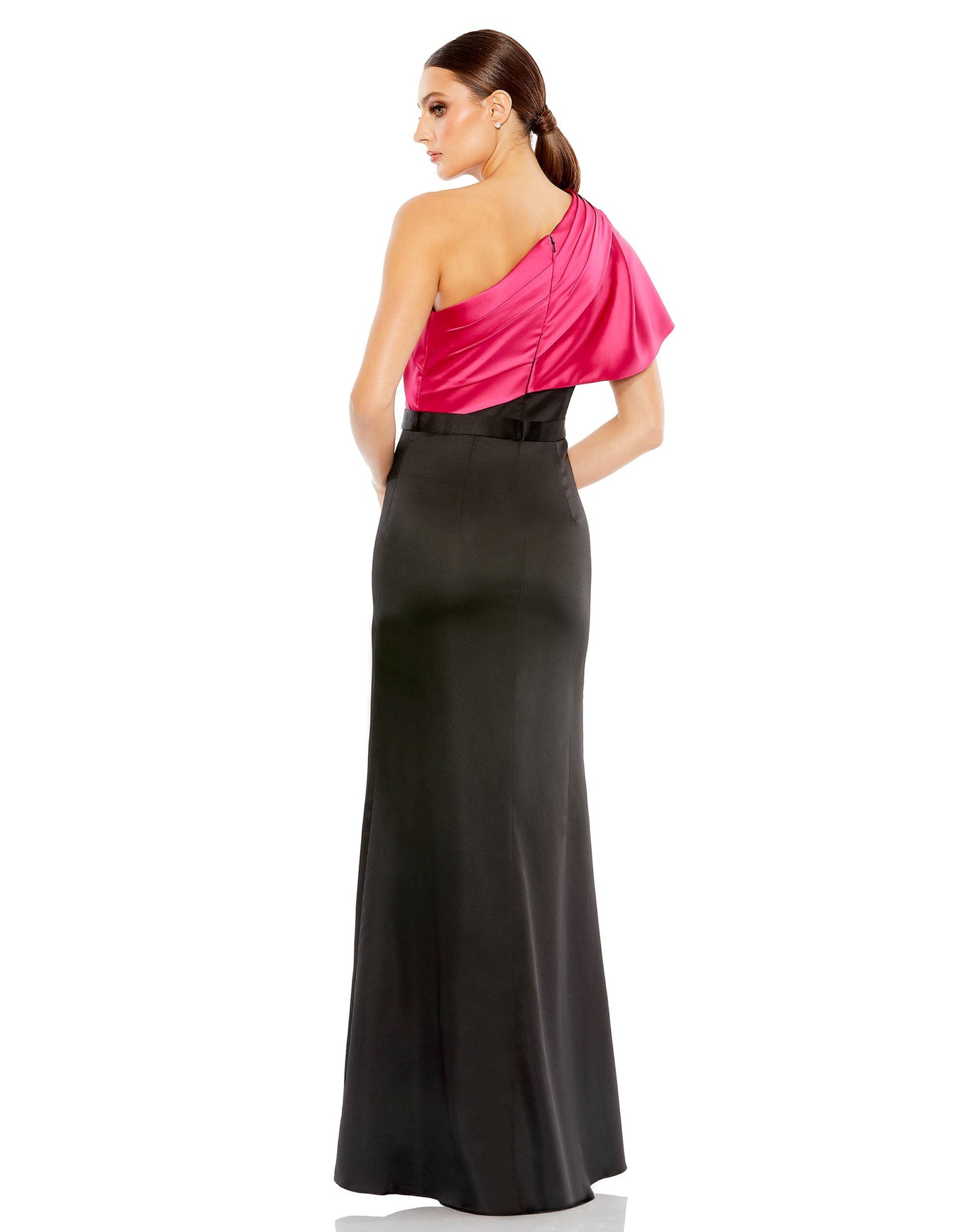 Two Tone Ruffled One Shoulder Gown | Sample | Sz. 2