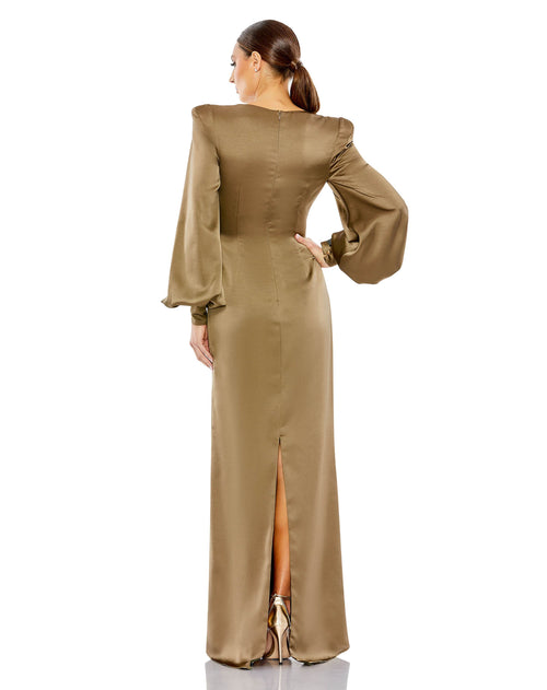 Structured Bishop Sleeve Column Gown | Sample | Sz. 2