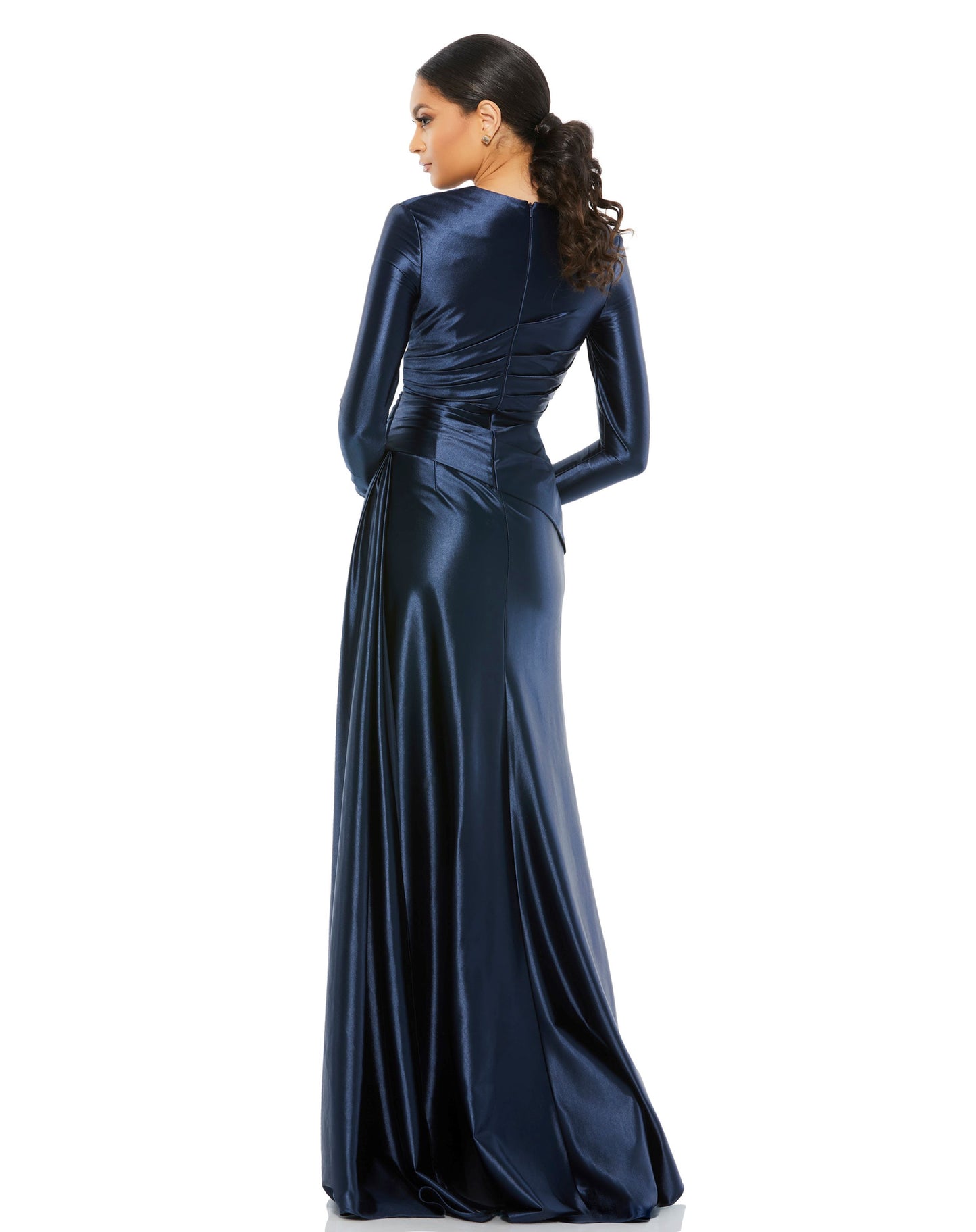 Long Sleeve Plunge Neck Gown | Sample | Sz. 2