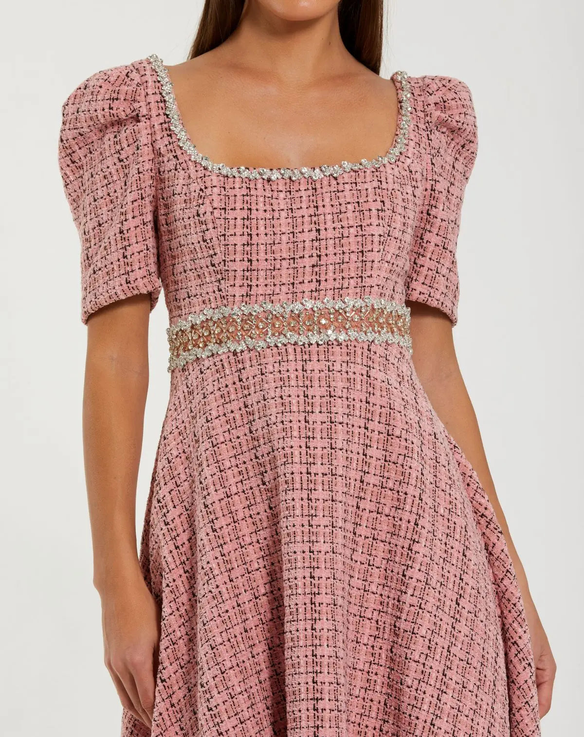 tweed dress long sleeve Alexia Admor Women's Ellis Tweed Dress - Herringbone