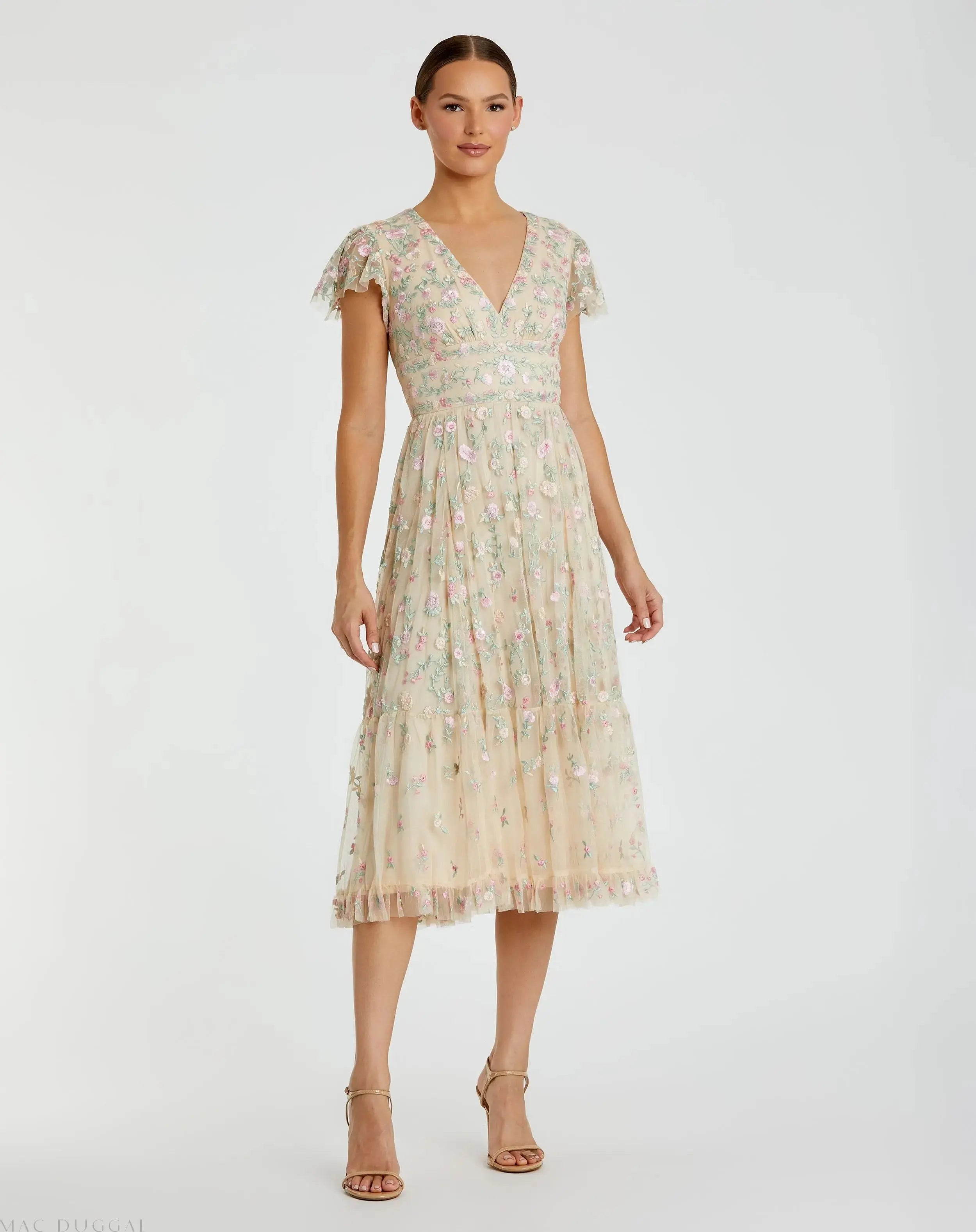 embroidered v neck cap sleeve midi dress Buy Love & Roses Black Dobby Embroidered V-Neck Short Sleeve Midi Dress from Next USA