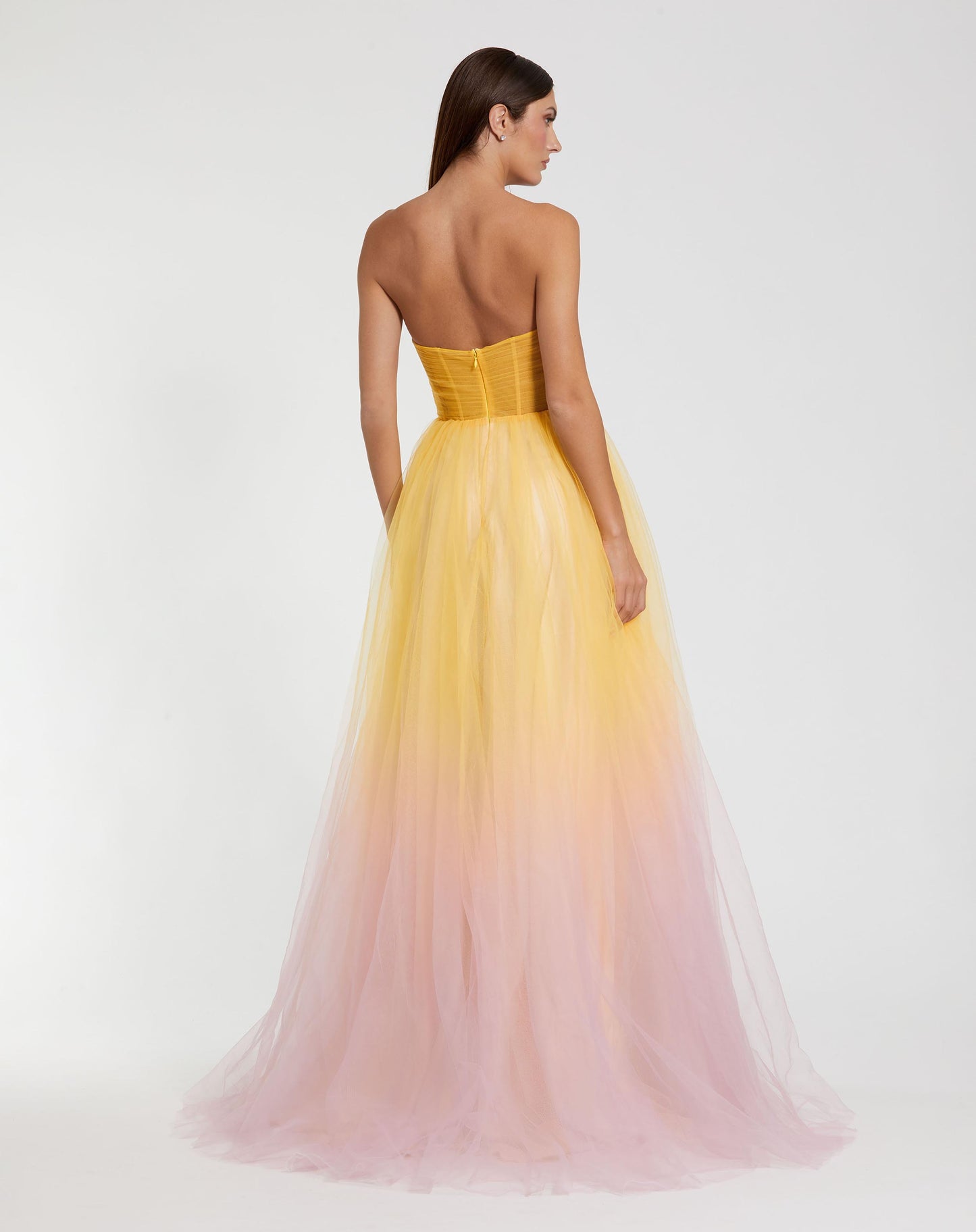 Strapless Sweetheart Ombre Tulle Ballgown