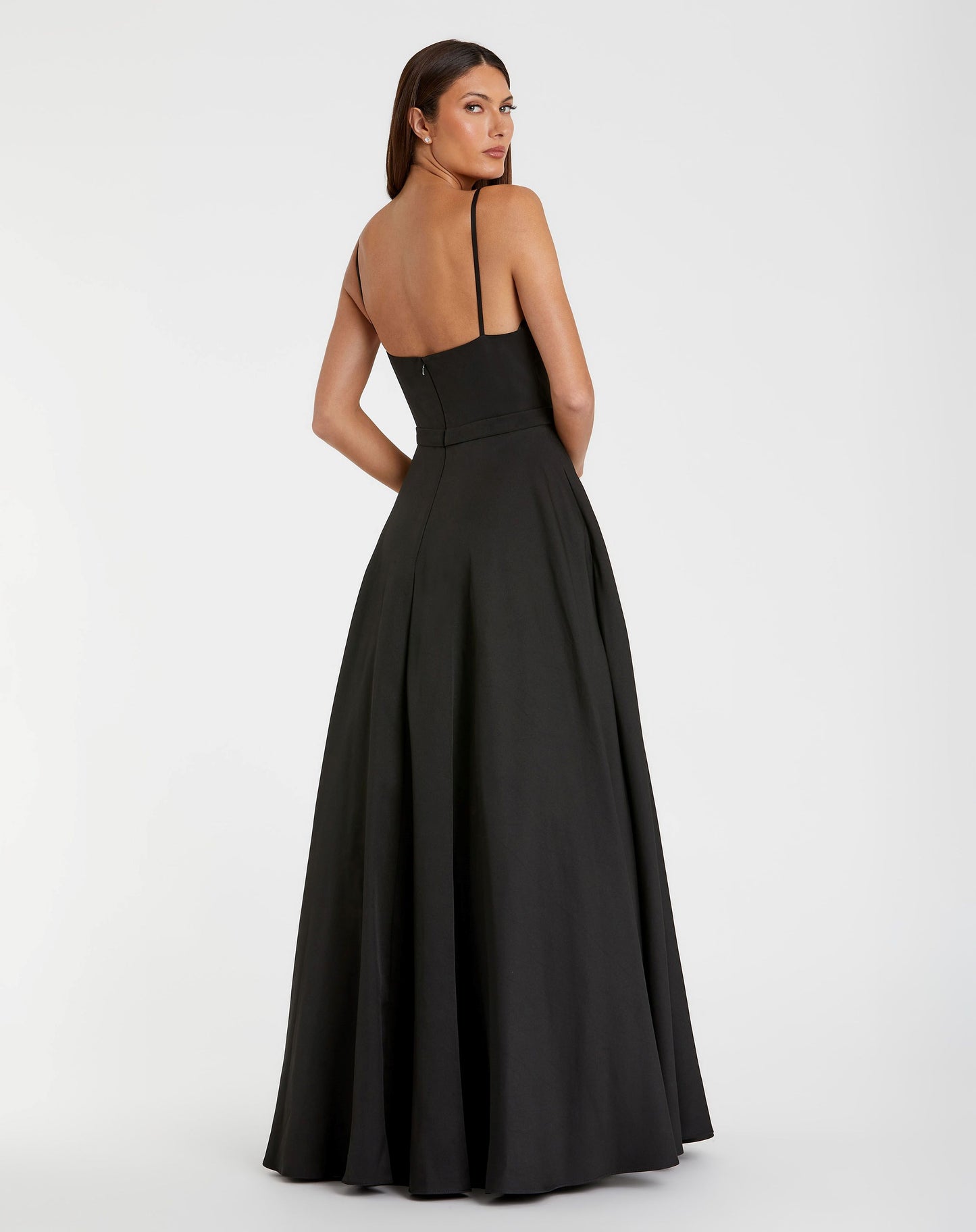 Robe de bal classique trapèze à col en V