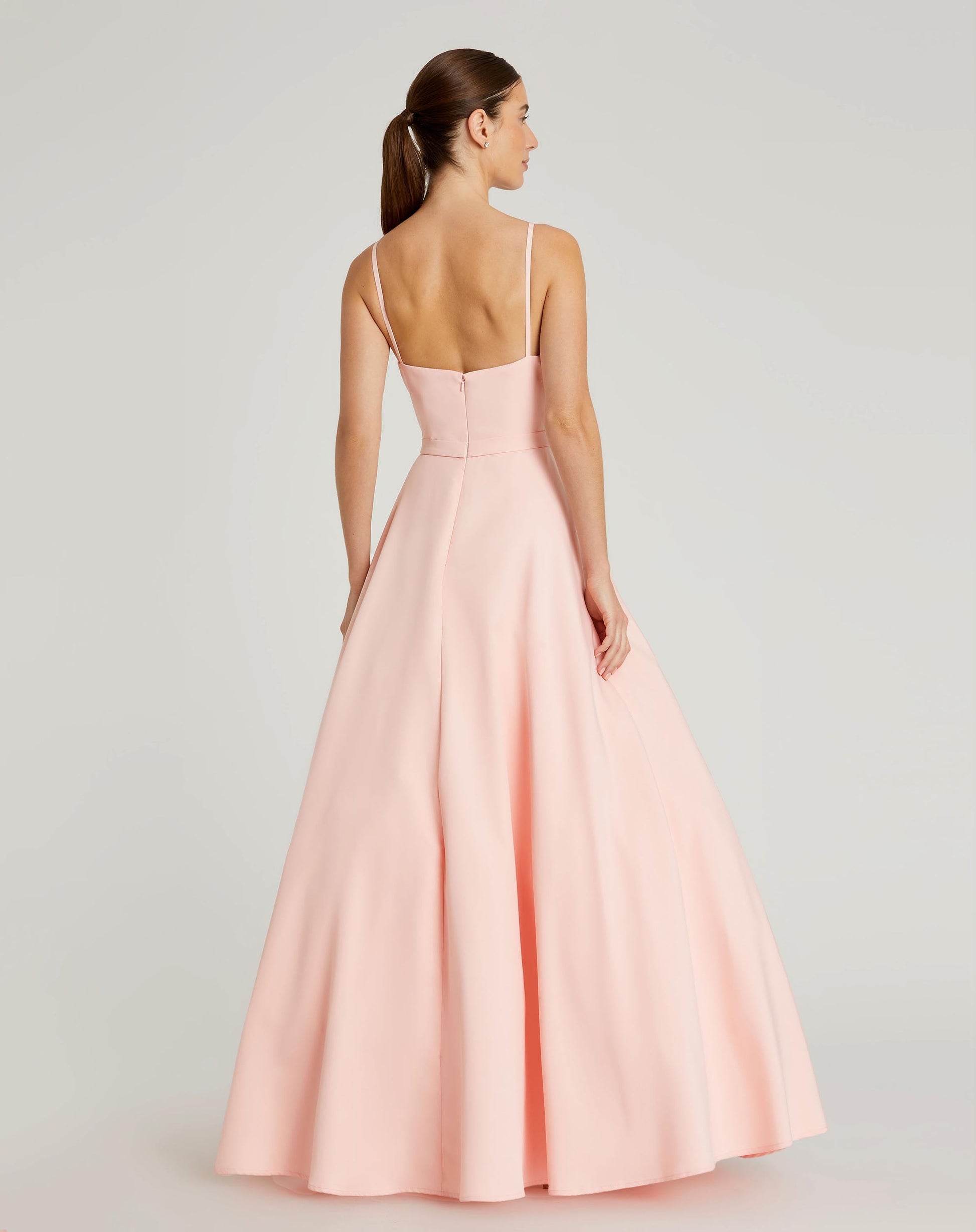 Mac Duggal Women's Ieena Classic A-Line V-Neck Ballgown - Blush Mac Duggal Women's Ieena Classic A-Line V-Neck Ballgown - Blush