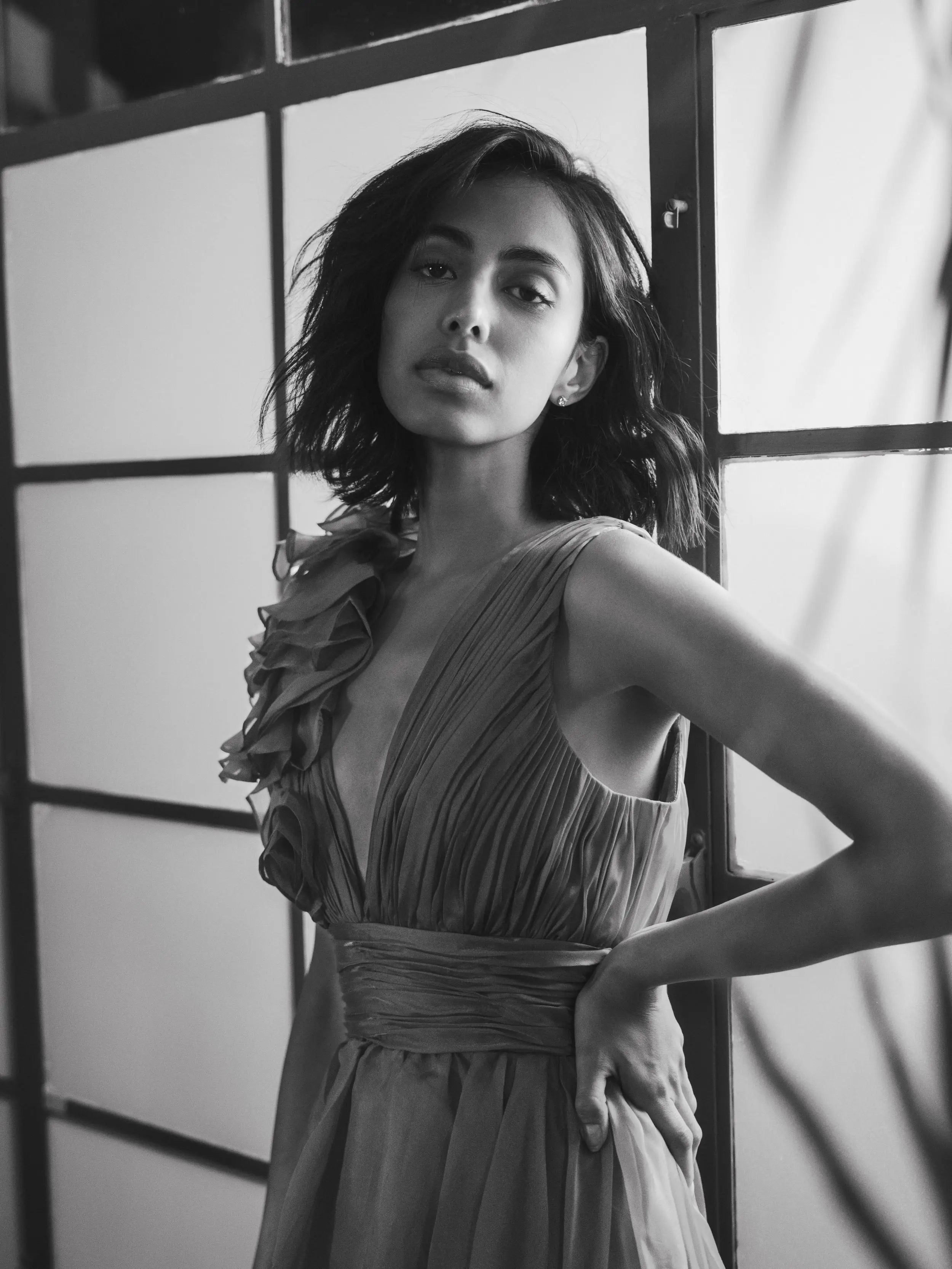 Red Sleeveless Chiffon A-Line Tea Length Cocktail Dress - Mac Duggal