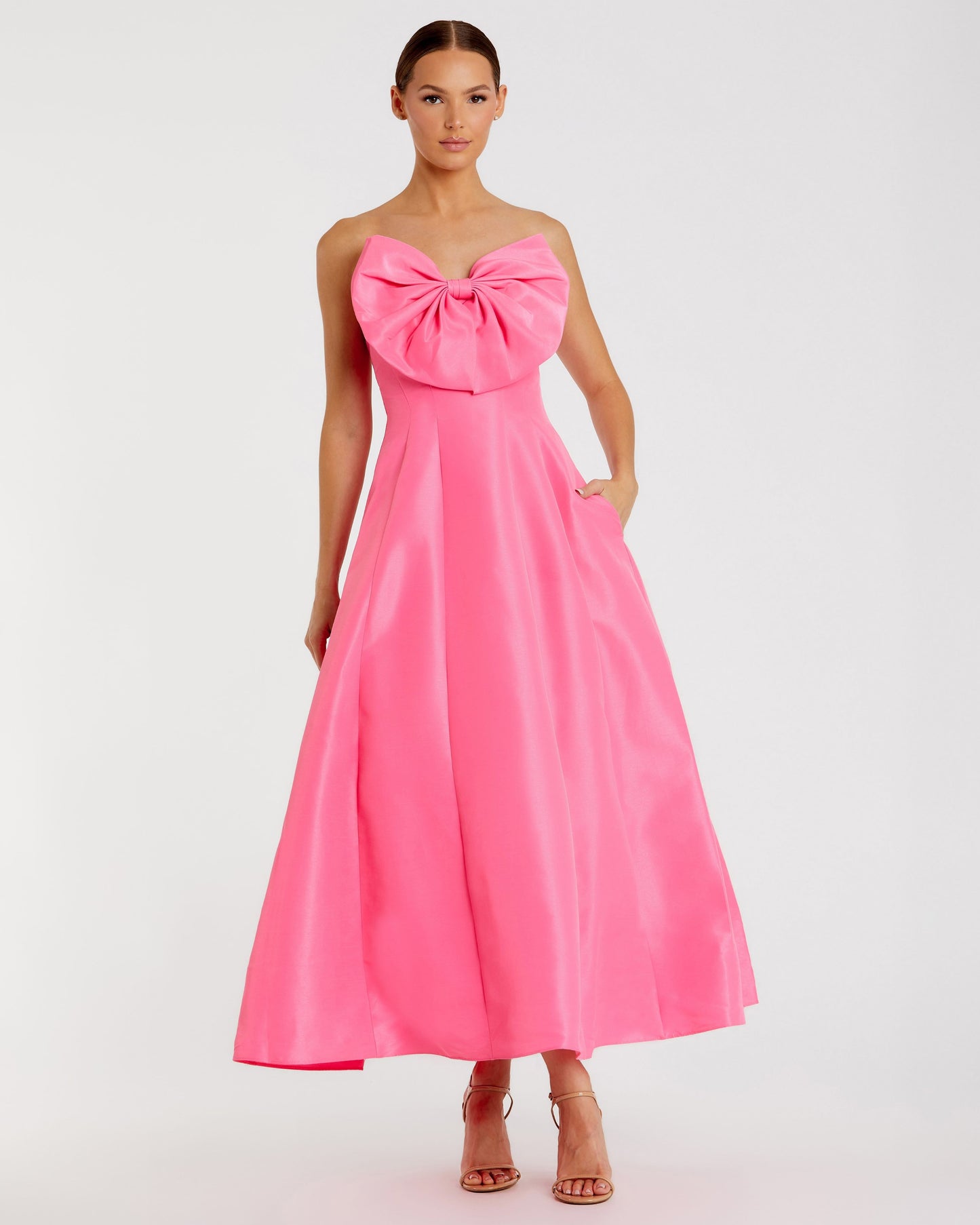 Strapless Ballgown with Bow Detail