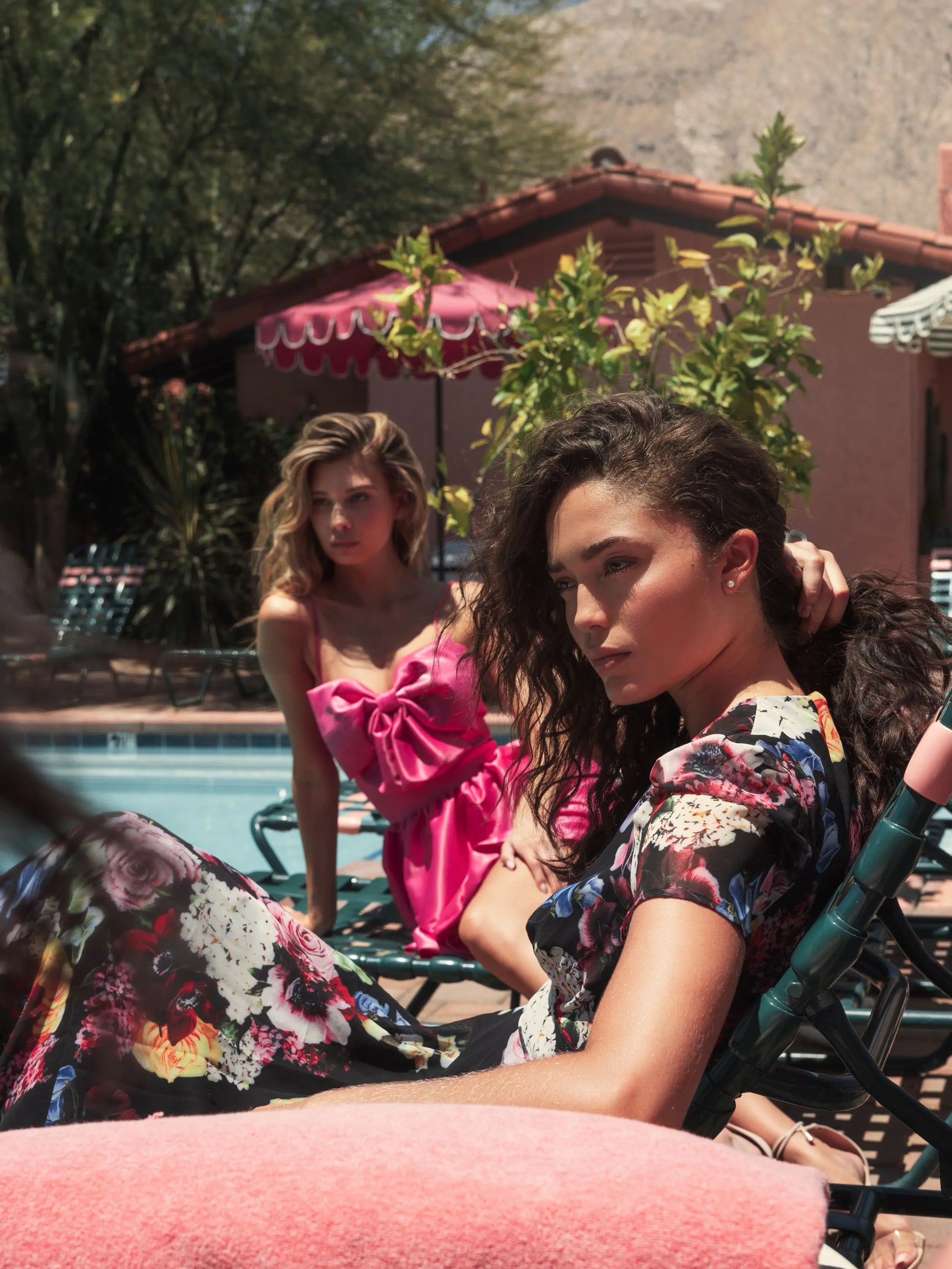 Black Floral Print Mesh Short Sleeve Gown | Mac Duggal Black Floral Print Mesh Short Sleeve Gown | Mac Duggal