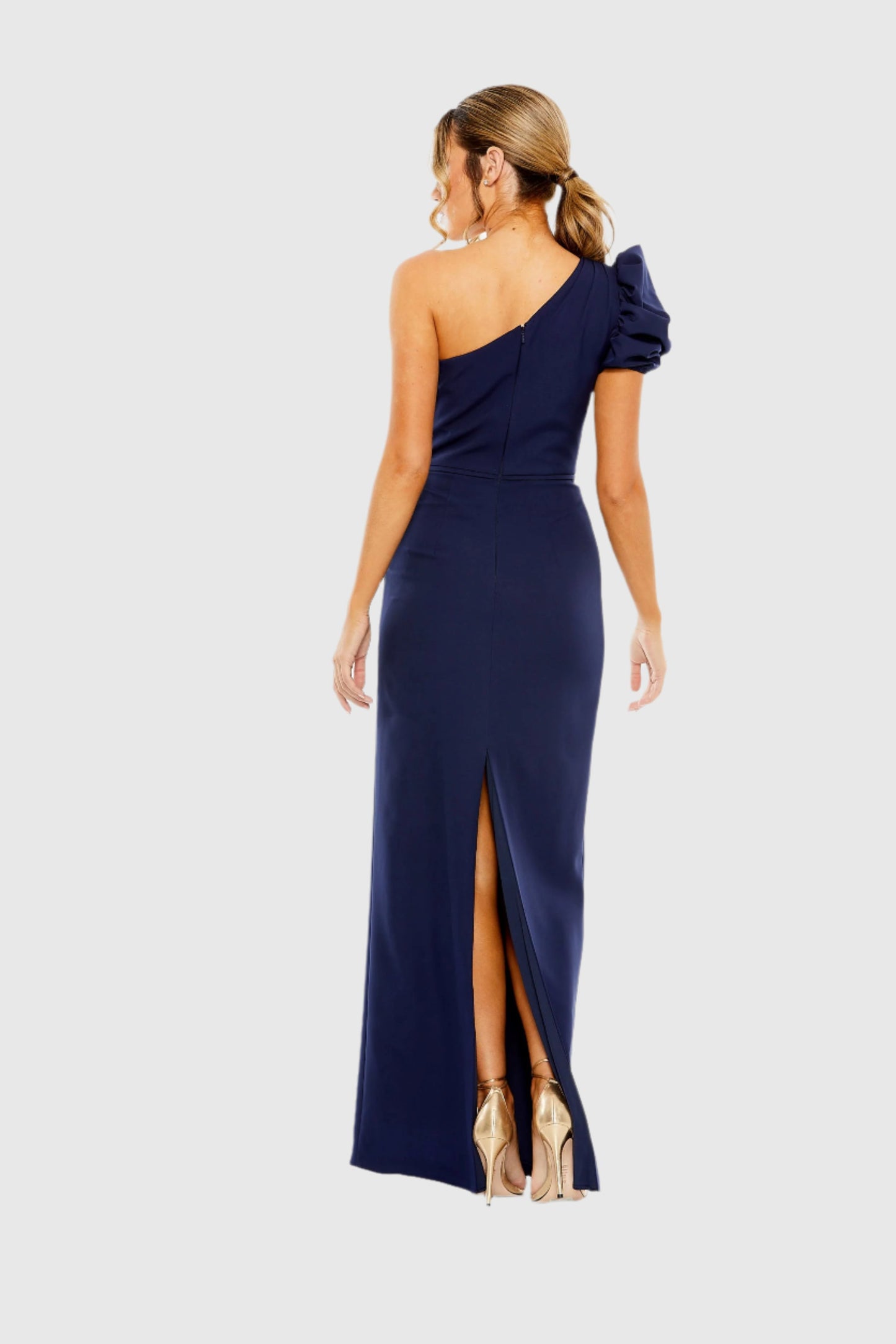 One Shoulder Cap Sleeve Gown | Sample | Sz. 2